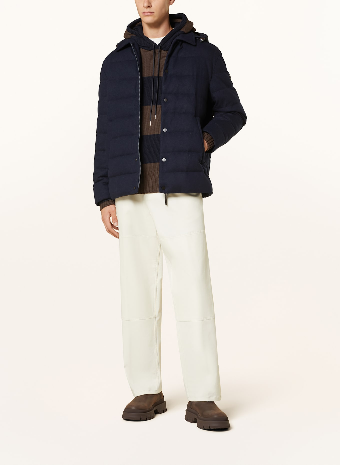 MONCLER Daunenjacke VIOTE mit abnehmbarer Kapuze: DUNKELBLAU