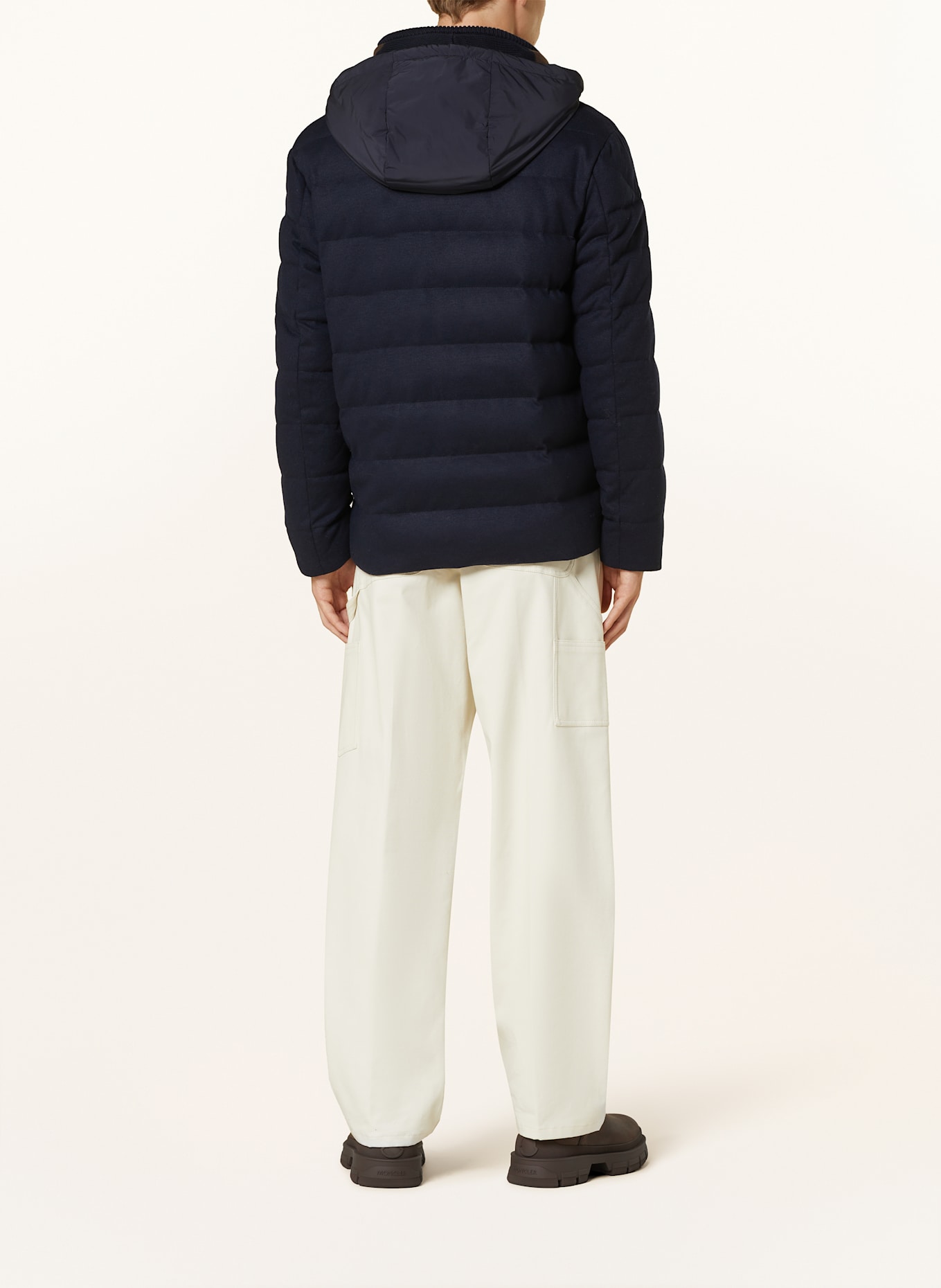 MONCLER Daunenjacke VIOTE mit abnehmbarer Kapuze: DUNKELBLAU