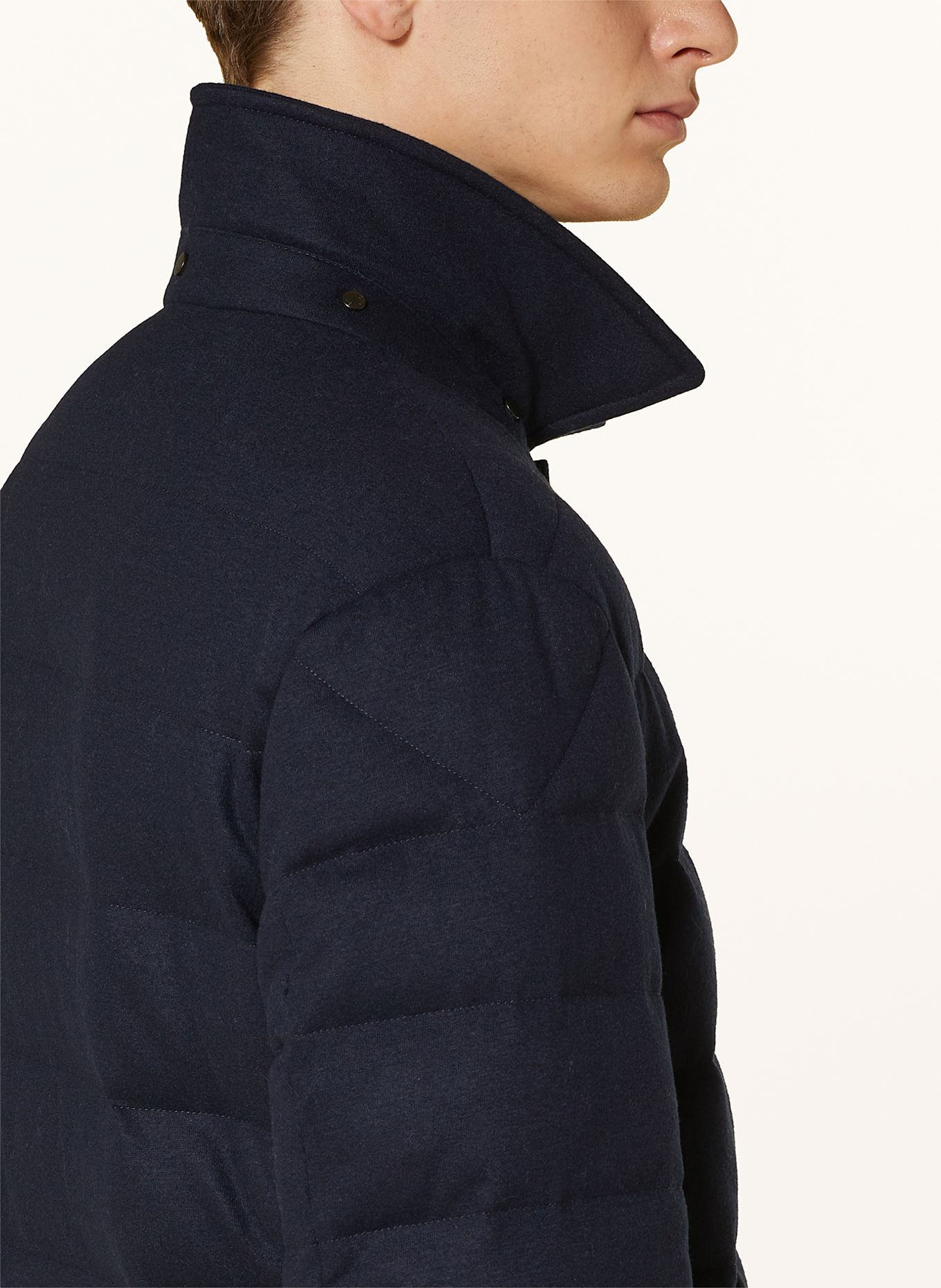 MONCLER Daunenjacke VIOTE mit abnehmbarer Kapuze: DUNKELBLAU