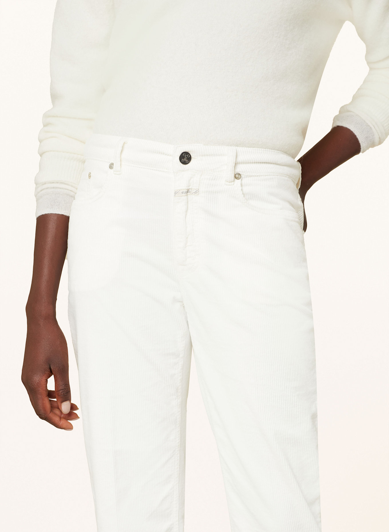 CLOSED 7/8-Hose MILO aus Cord: WEISS