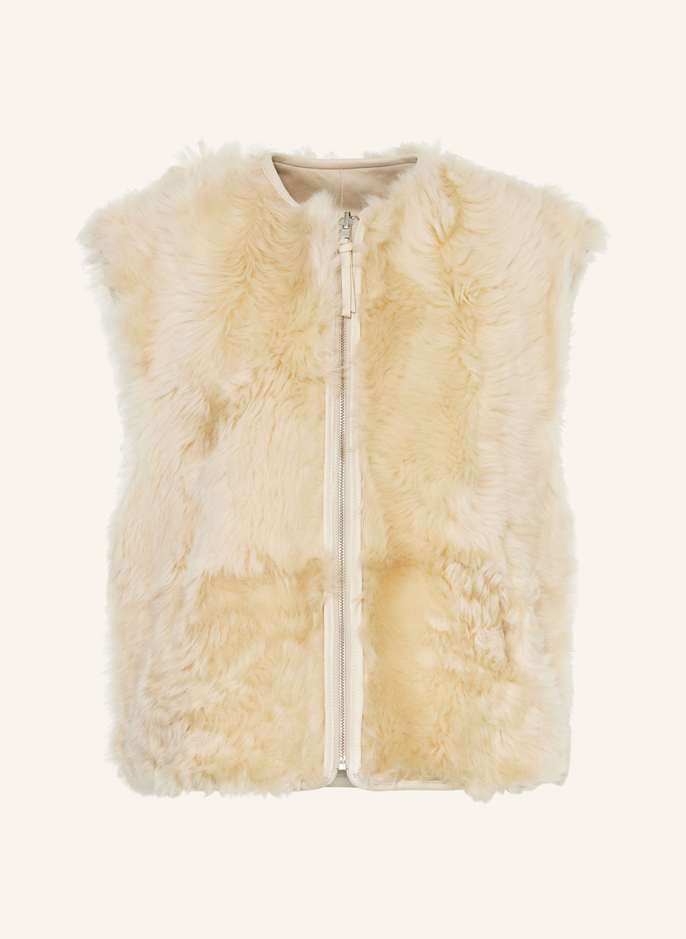 CLOSED Kamizelka skórzana dwustronna: JASNOBRĄZOWY