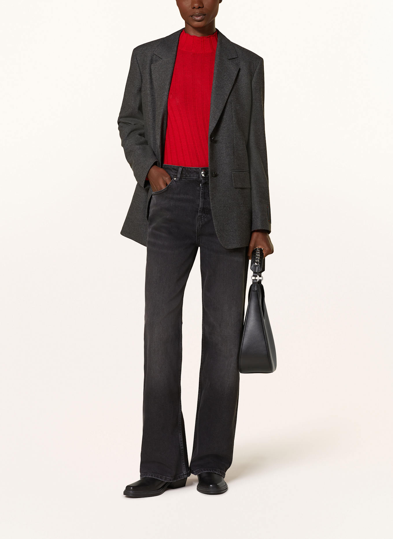 HUGO Straight jeans, Color: BLACK (Image 2)