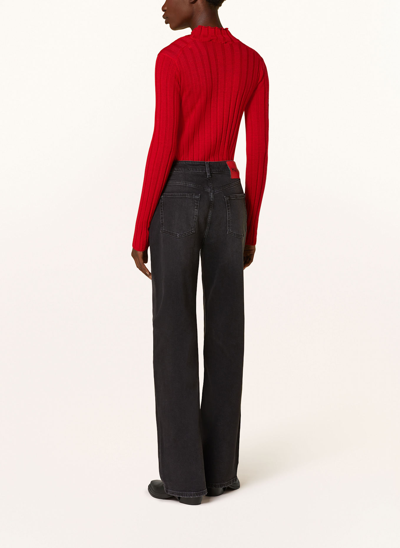HUGO Straight jeans, Color: BLACK (Image 3)
