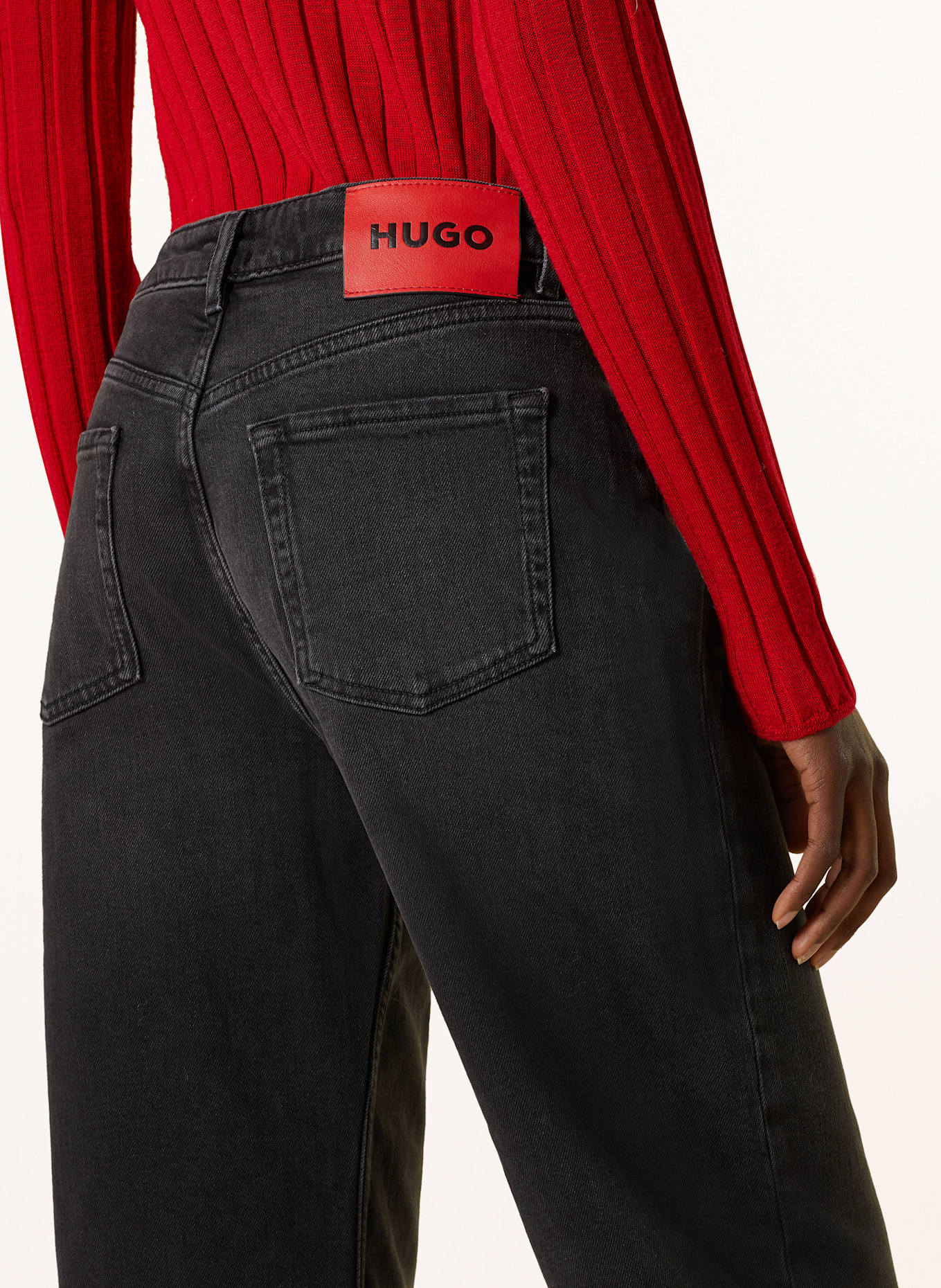 HUGO Straight jeans, Color: BLACK (Image 5)