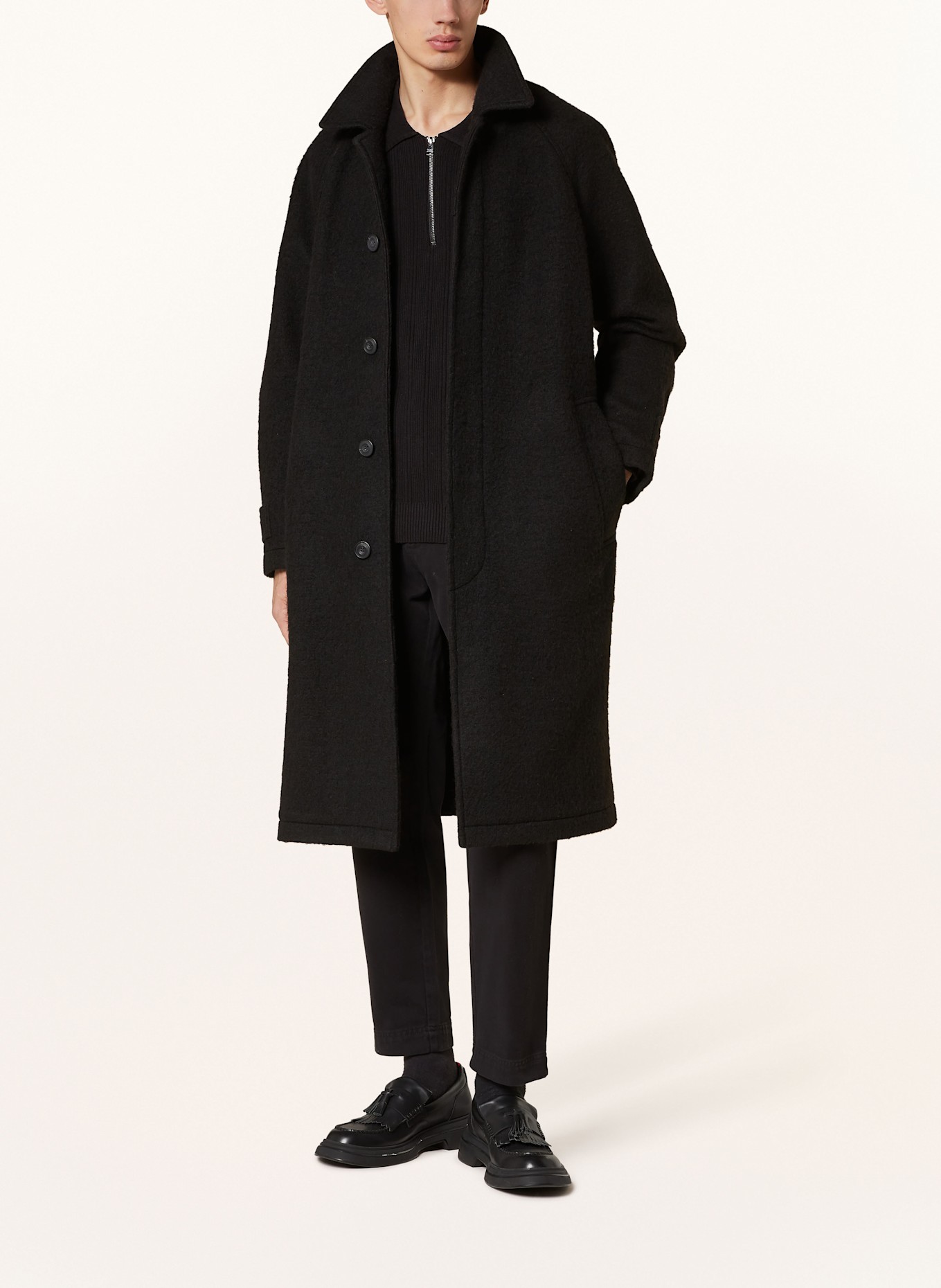 HUGO Coat MAUREL2441: BLACK
