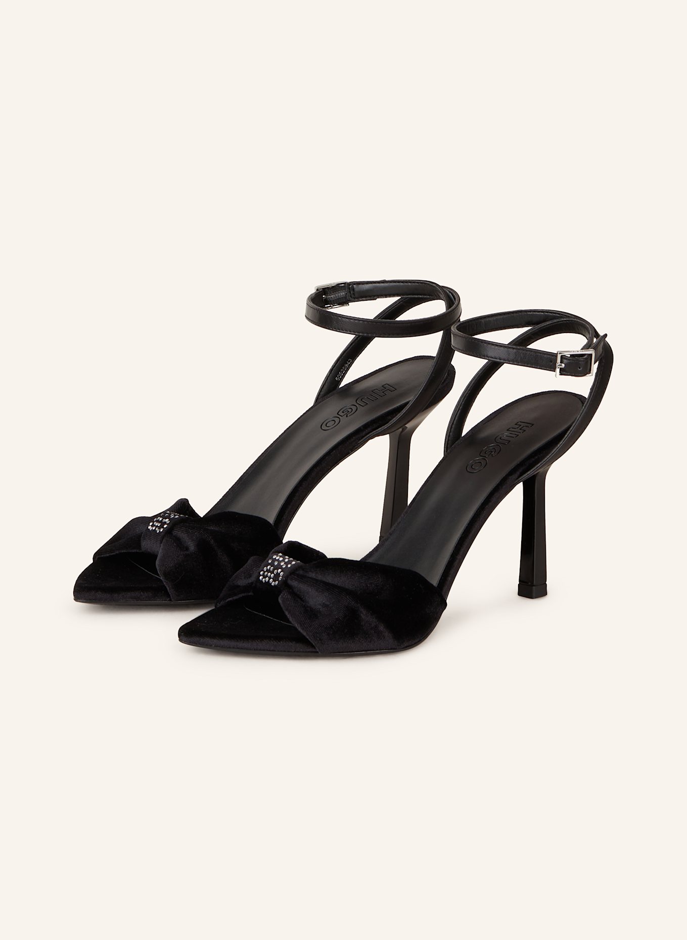 HUGO Sandals KATNISS with decorative gems: BLACK