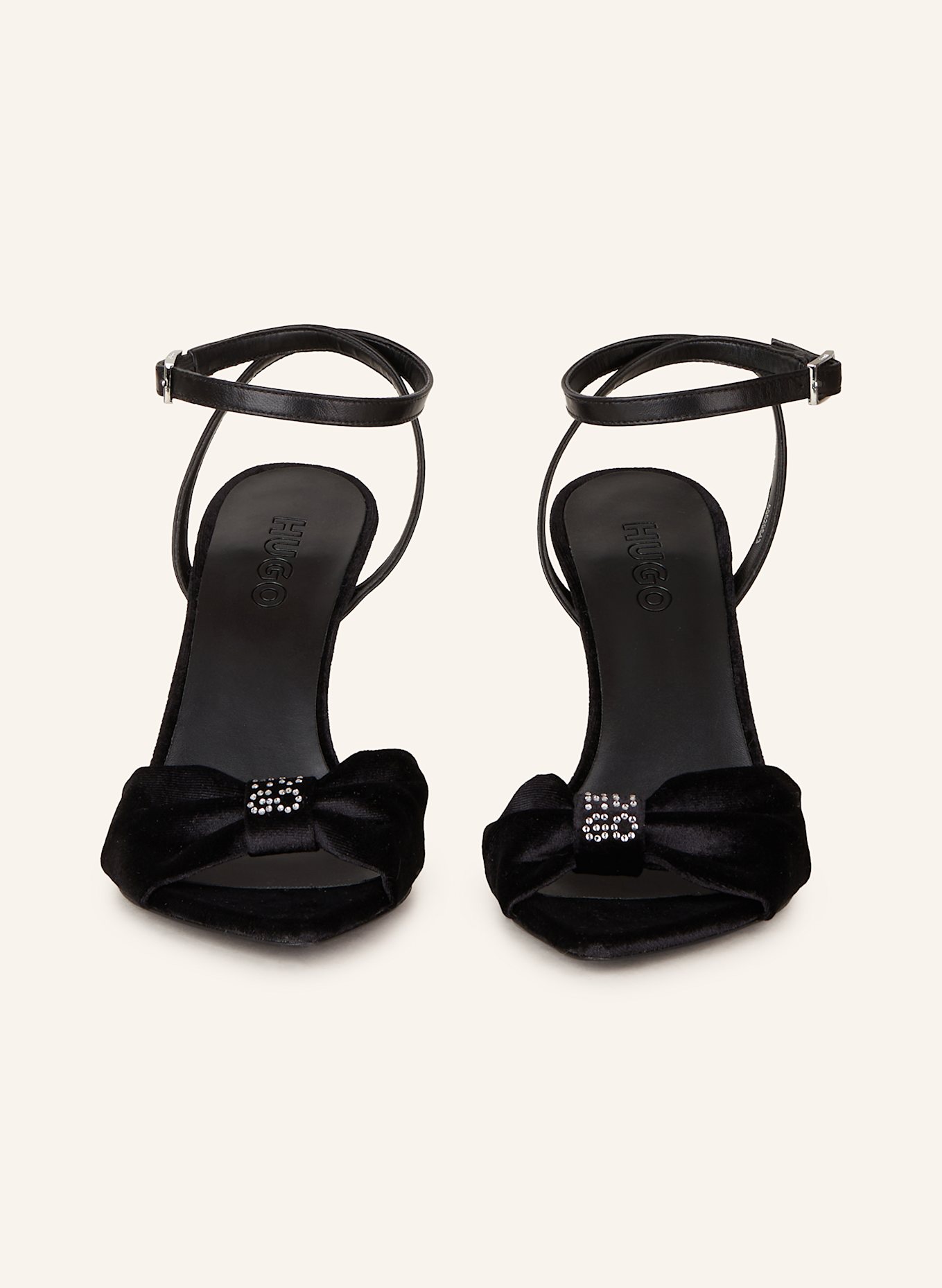 HUGO Sandals KATNISS with decorative gems: BLACK