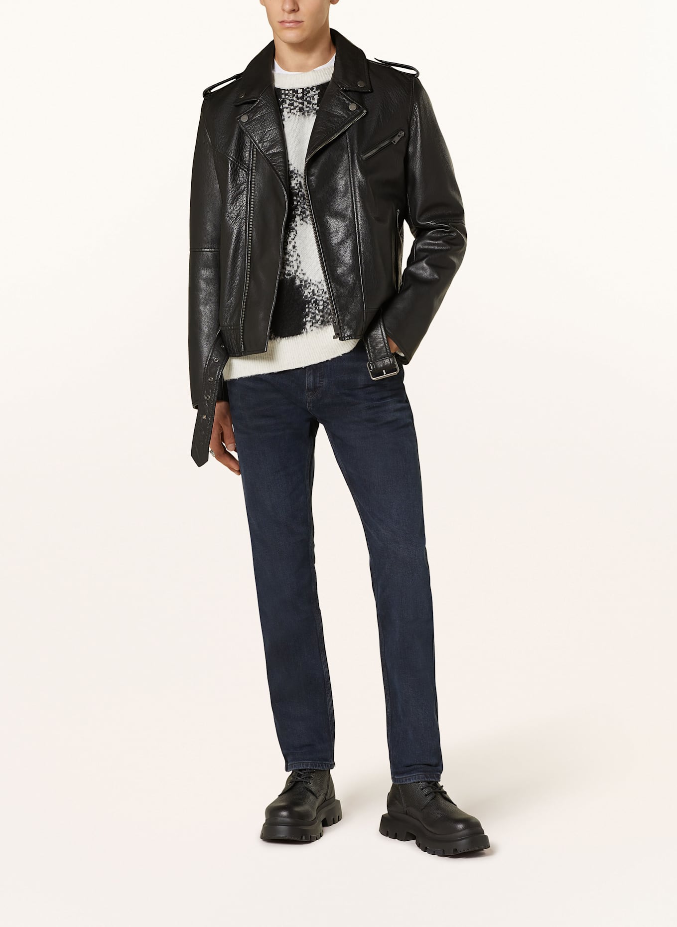HUGO Jeansy 708 slim fit, Kolor: 407 DARK BLUE (Obrazek 2)