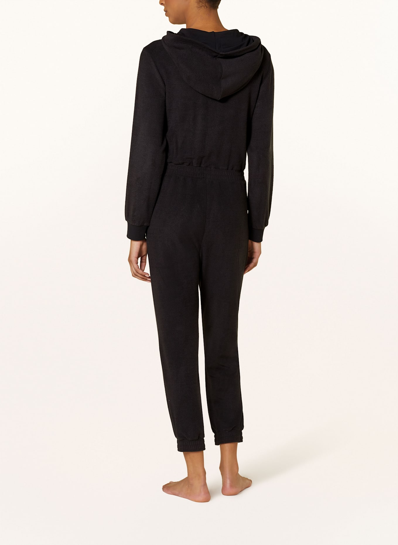 HUGO Lounge Jumpsuit in schwarz
