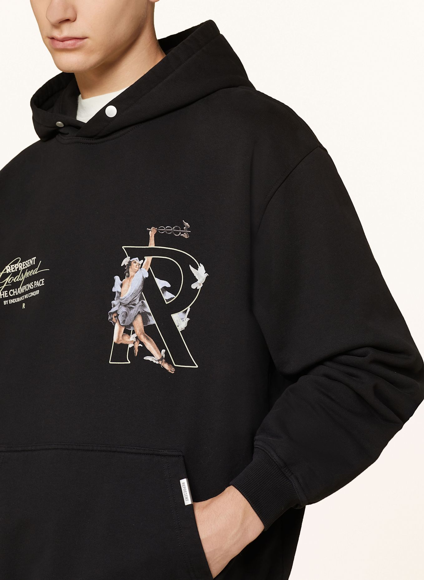 REPRESENT Hoodie HERMES: SCHWARZ / BRAUN / LILA