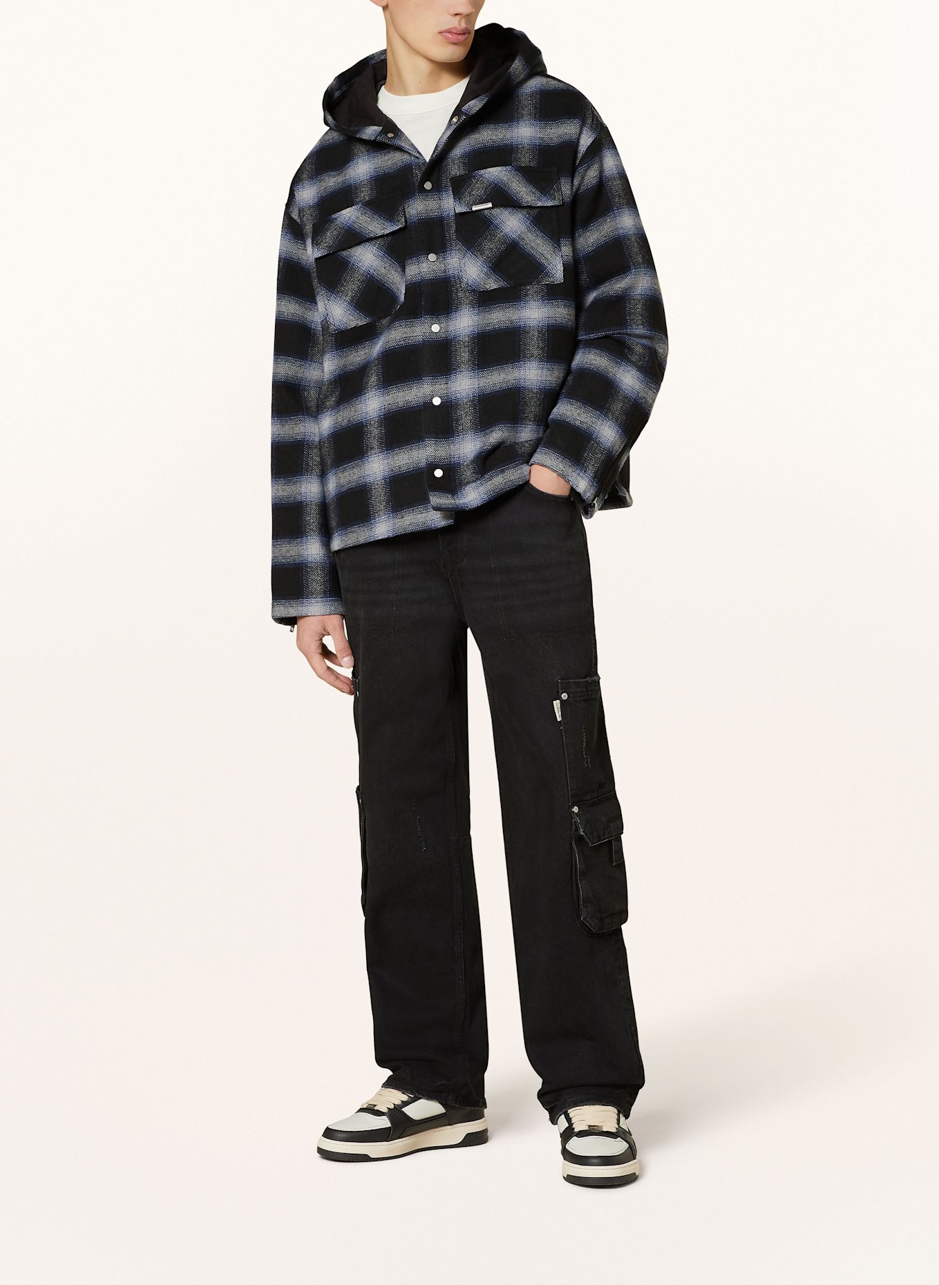 REPRESENT Overjacket: SCHWARZ / BLAU / GRAU