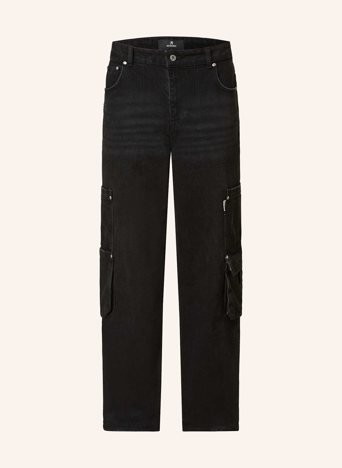 REPRESENT Cargojeans Regular Fit, Farbe: BLACK (Bild 1)