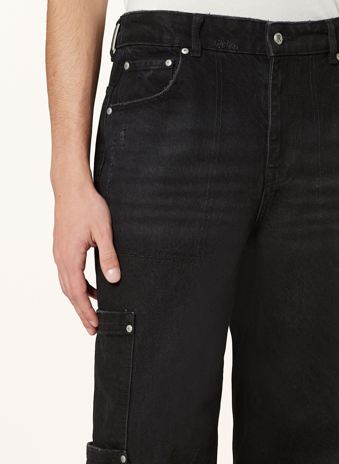 REPRESENT Cargojeans Regular Fit, Farbe: BLACK (Bild 5)