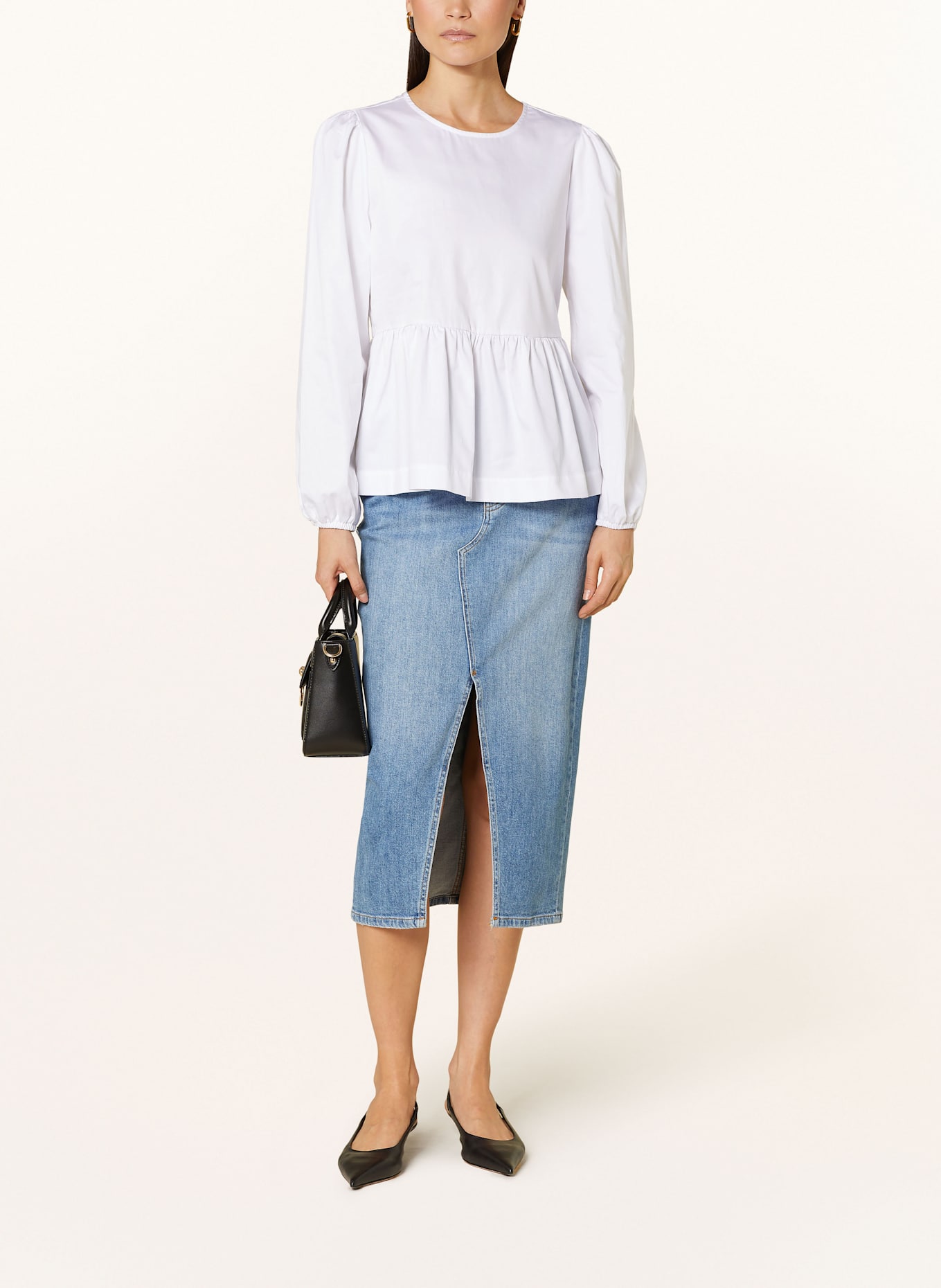 Rich & Royal Blusenshirt mit Rüschen: WEISS