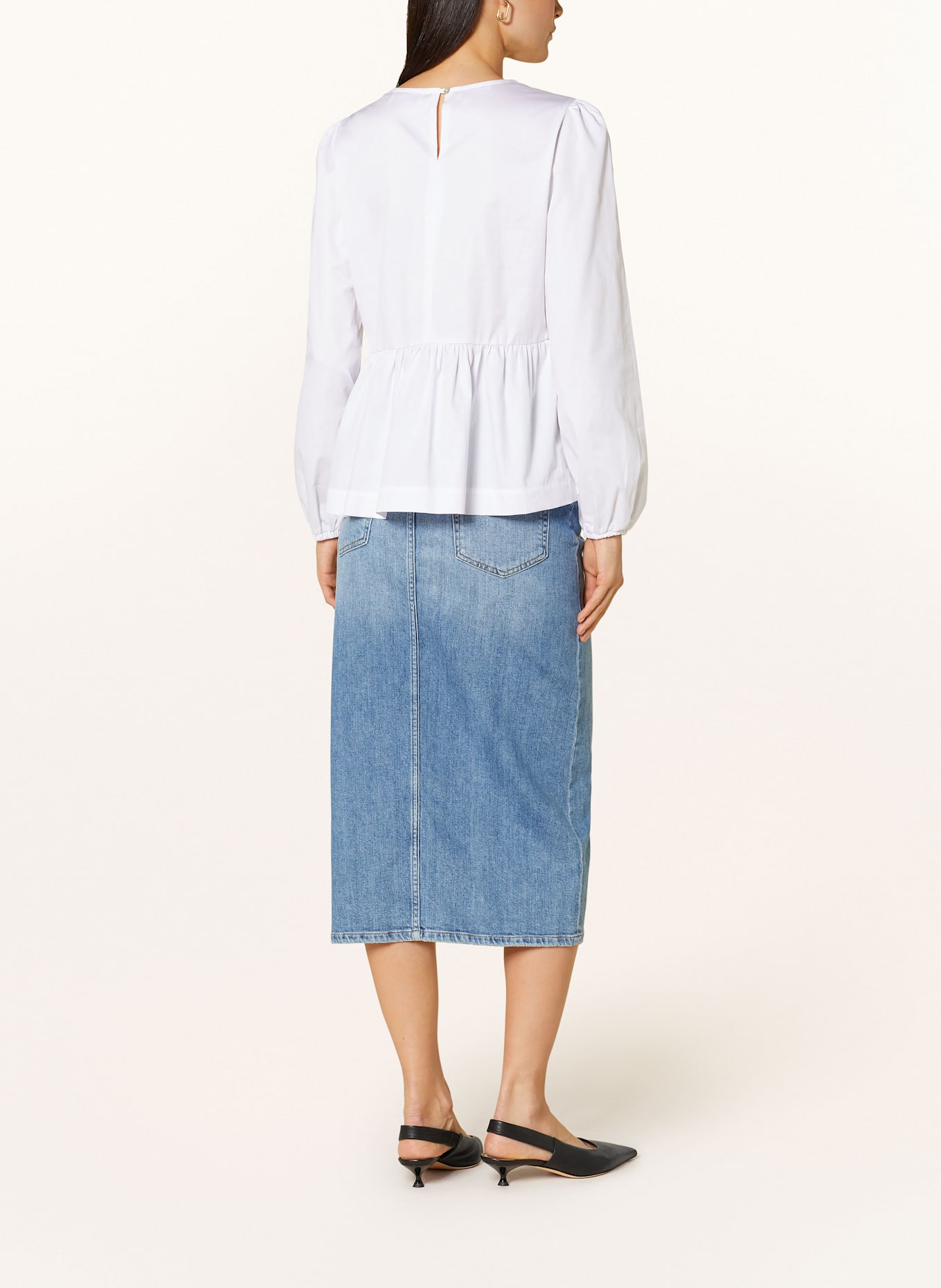 Rich & Royal Blusenshirt mit Rüschen: WEISS