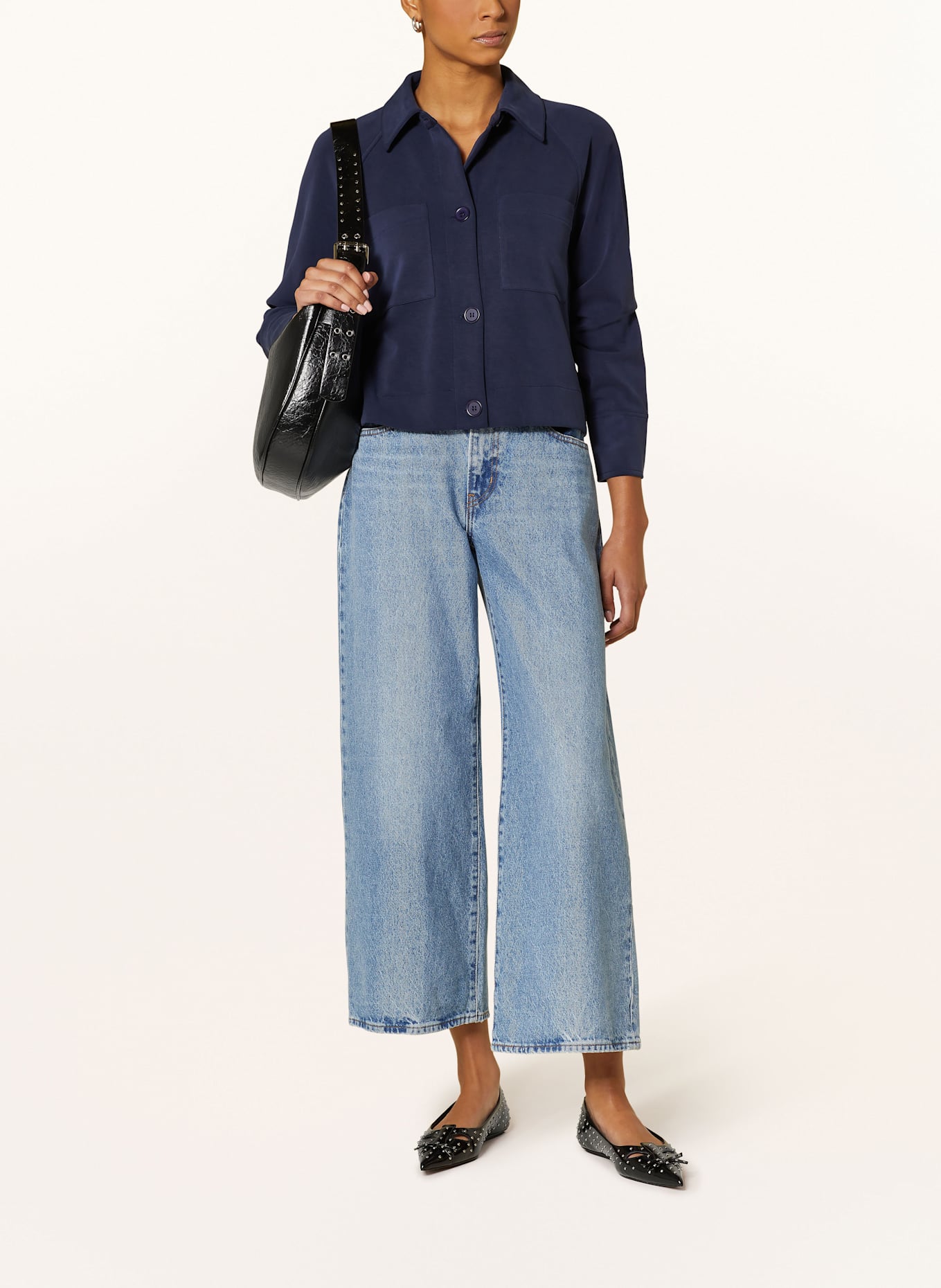 Rich & Royal Boxy jacket: DARK BLUE