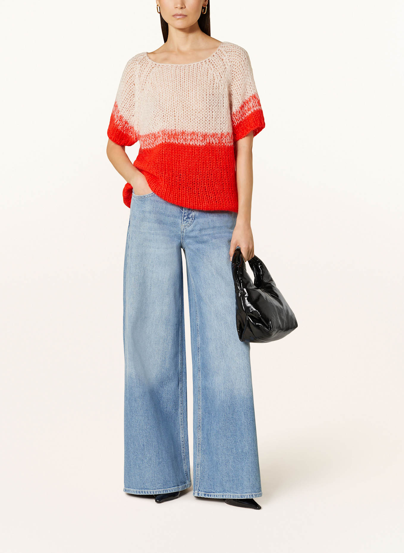 Rich & Royal Knit shirt: CREAM / RED