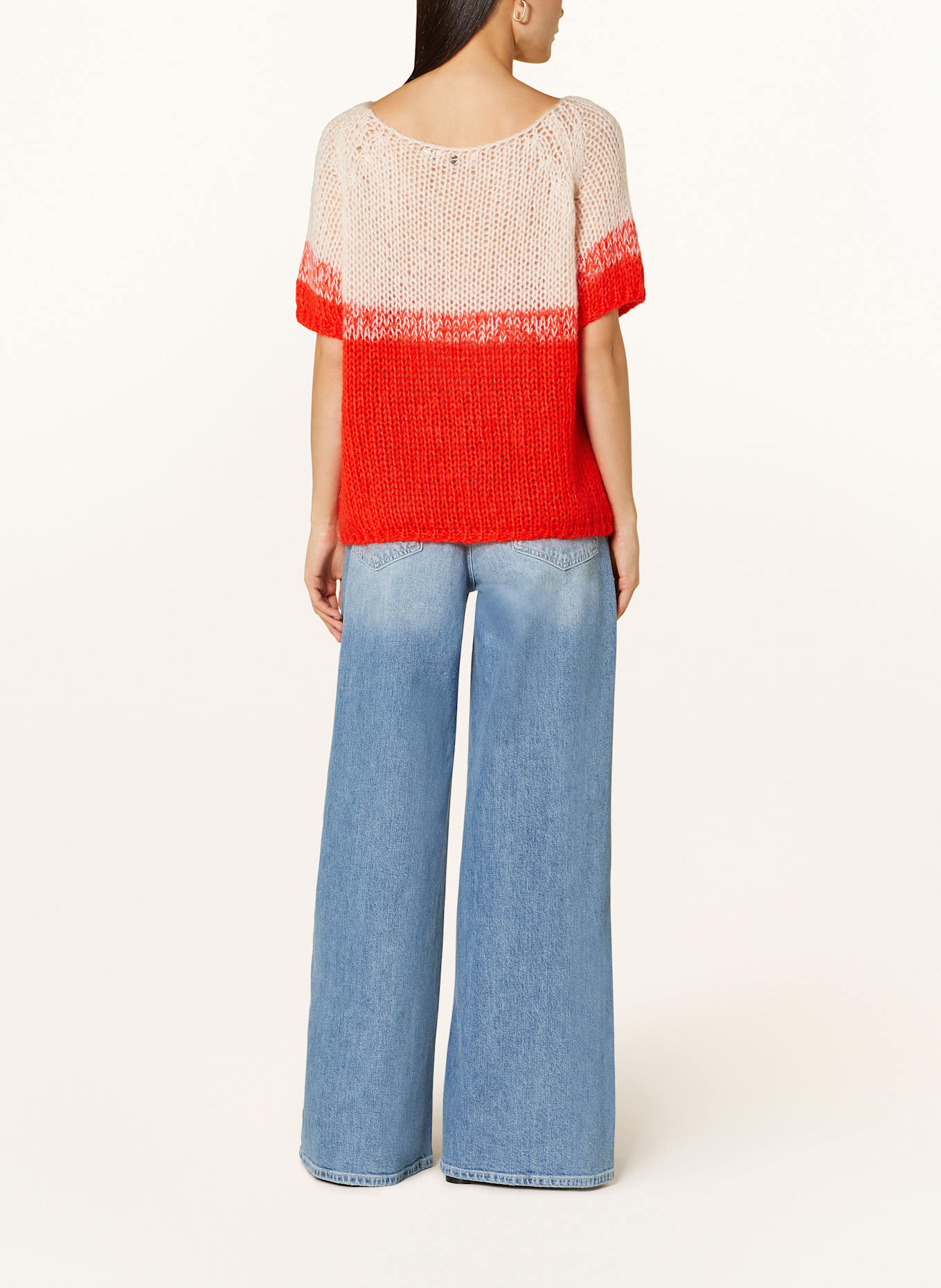 Rich & Royal Knit shirt: CREAM / RED