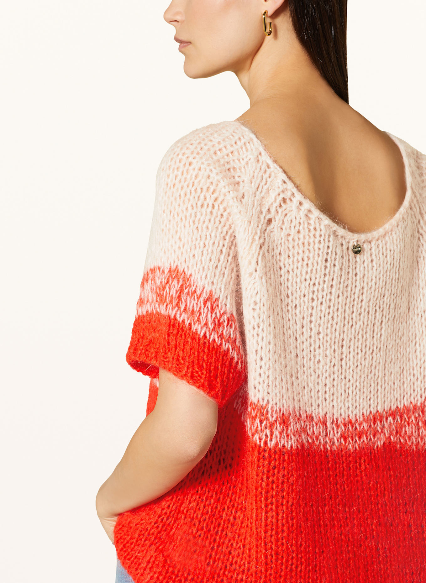 Rich & Royal Knit shirt: CREAM / RED