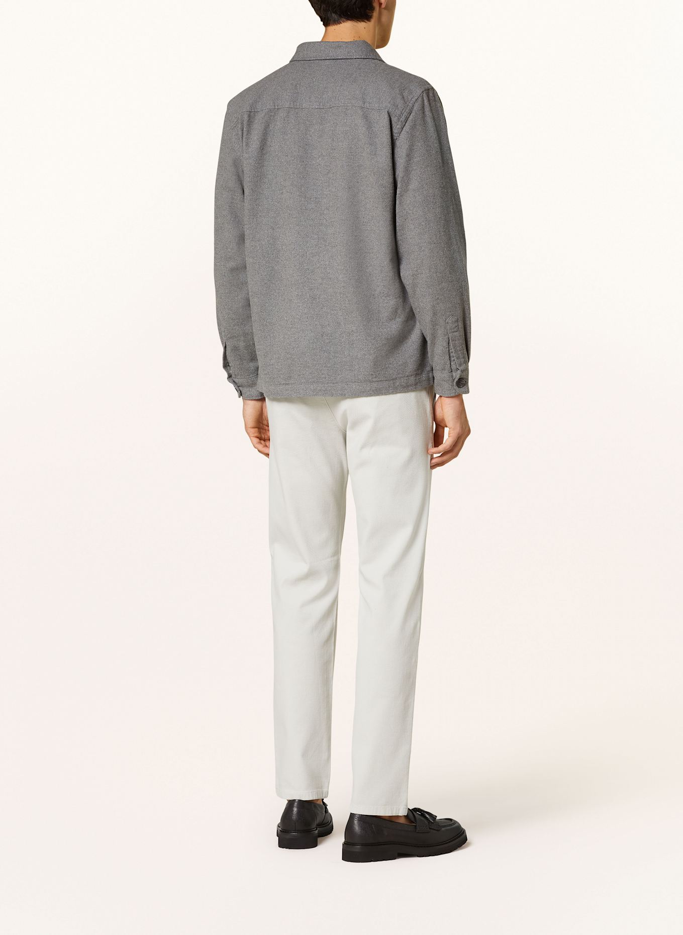 STROKESMAN'S Piqué chino slim fit: LIGHT GRAY