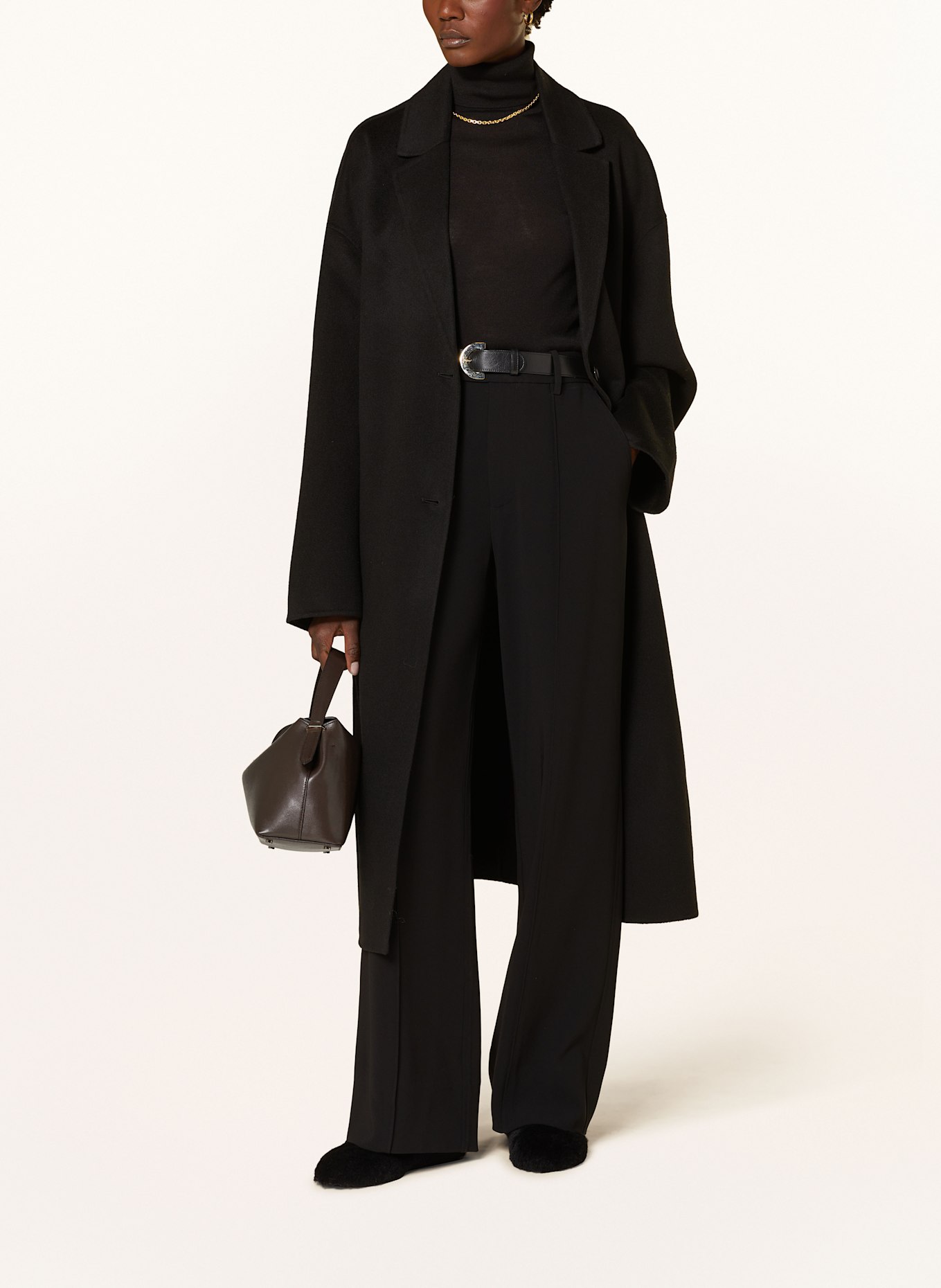 TOTEME Wollmantel: SCHWARZ