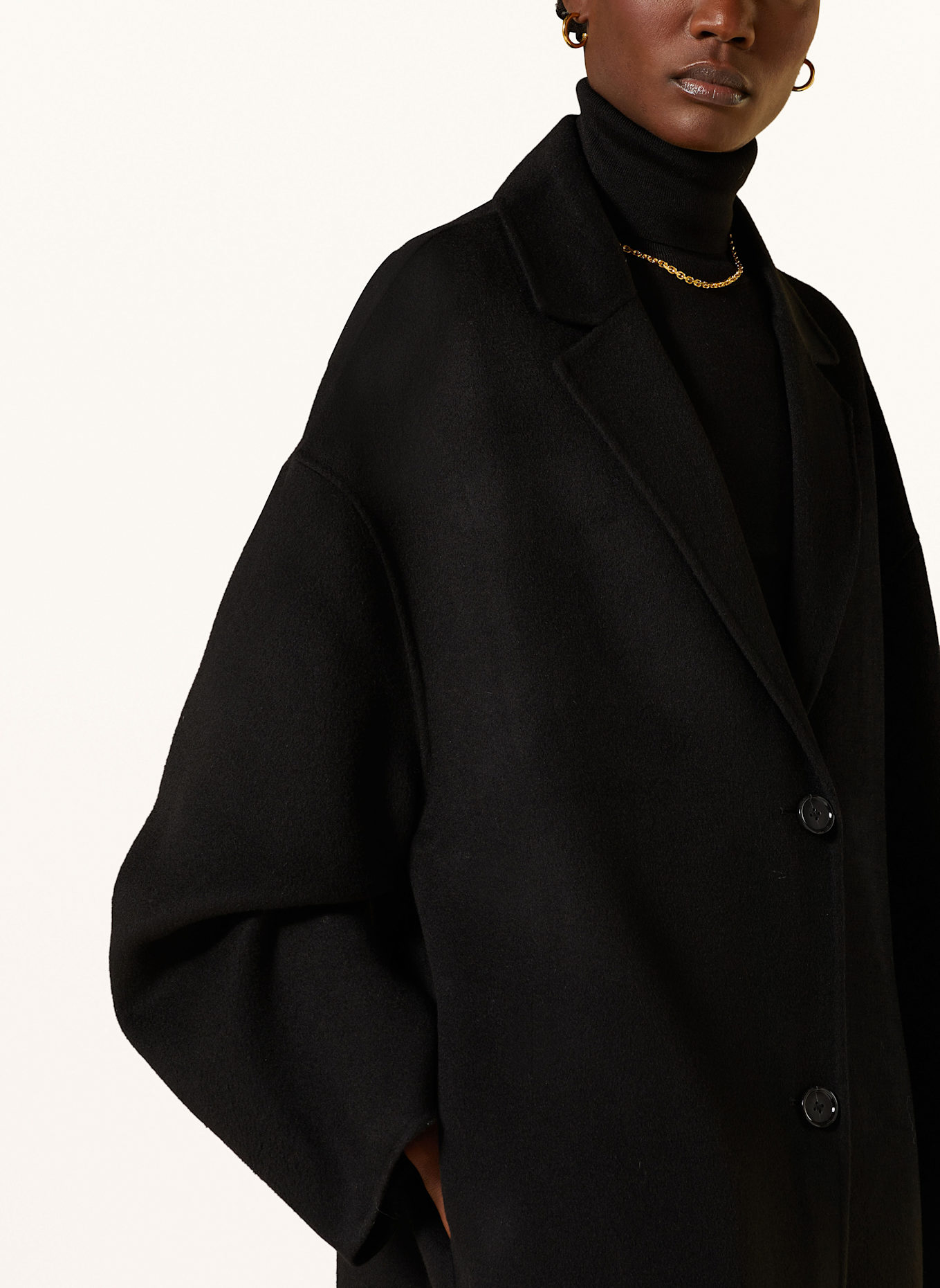 TOTEME Wollmantel: SCHWARZ