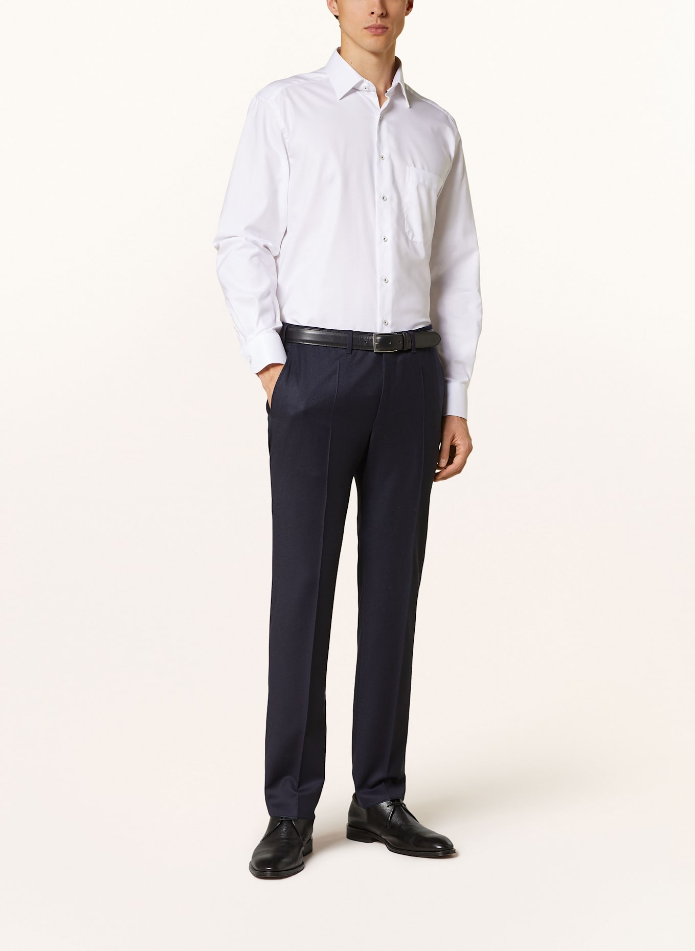 ETERNA Piqué shirt comfort fit: WHITE