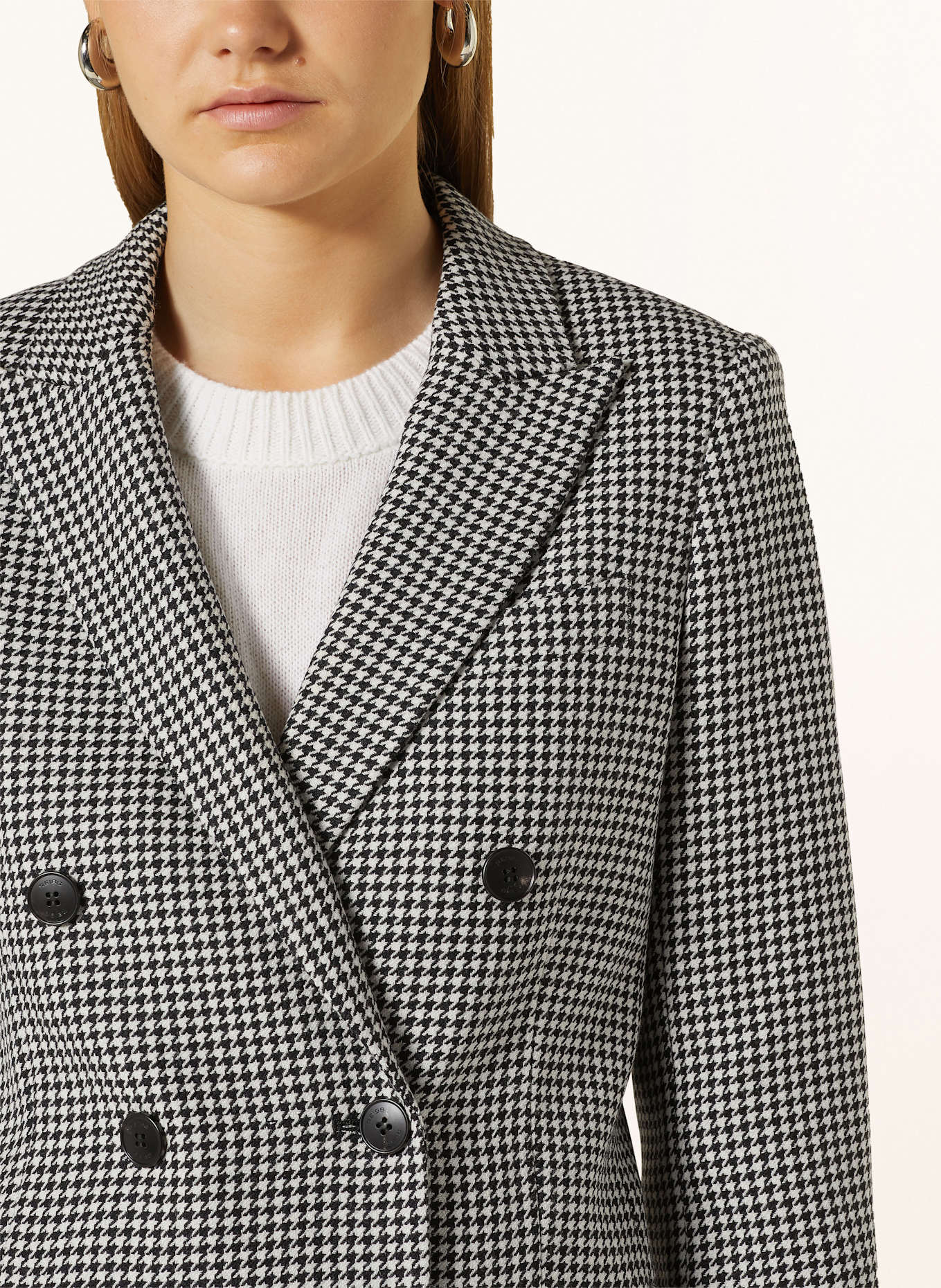 REISS Blazer DREW in black white