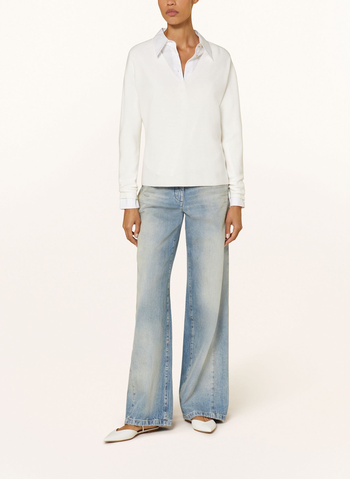 LUISA CERANO Pullover: WEISS