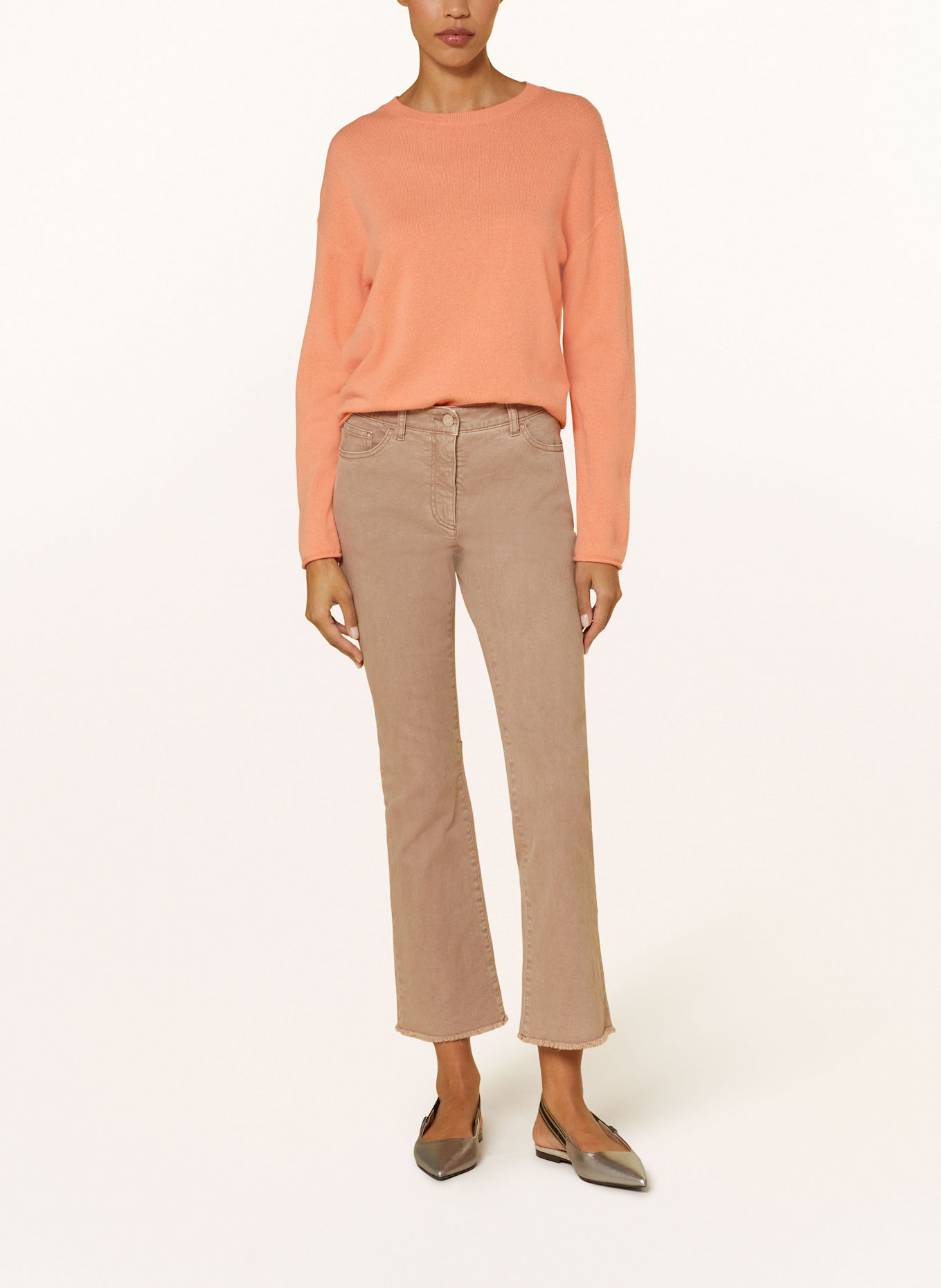LUISA CERANO Flared Jeans EASY KICK: HELLBRAUN