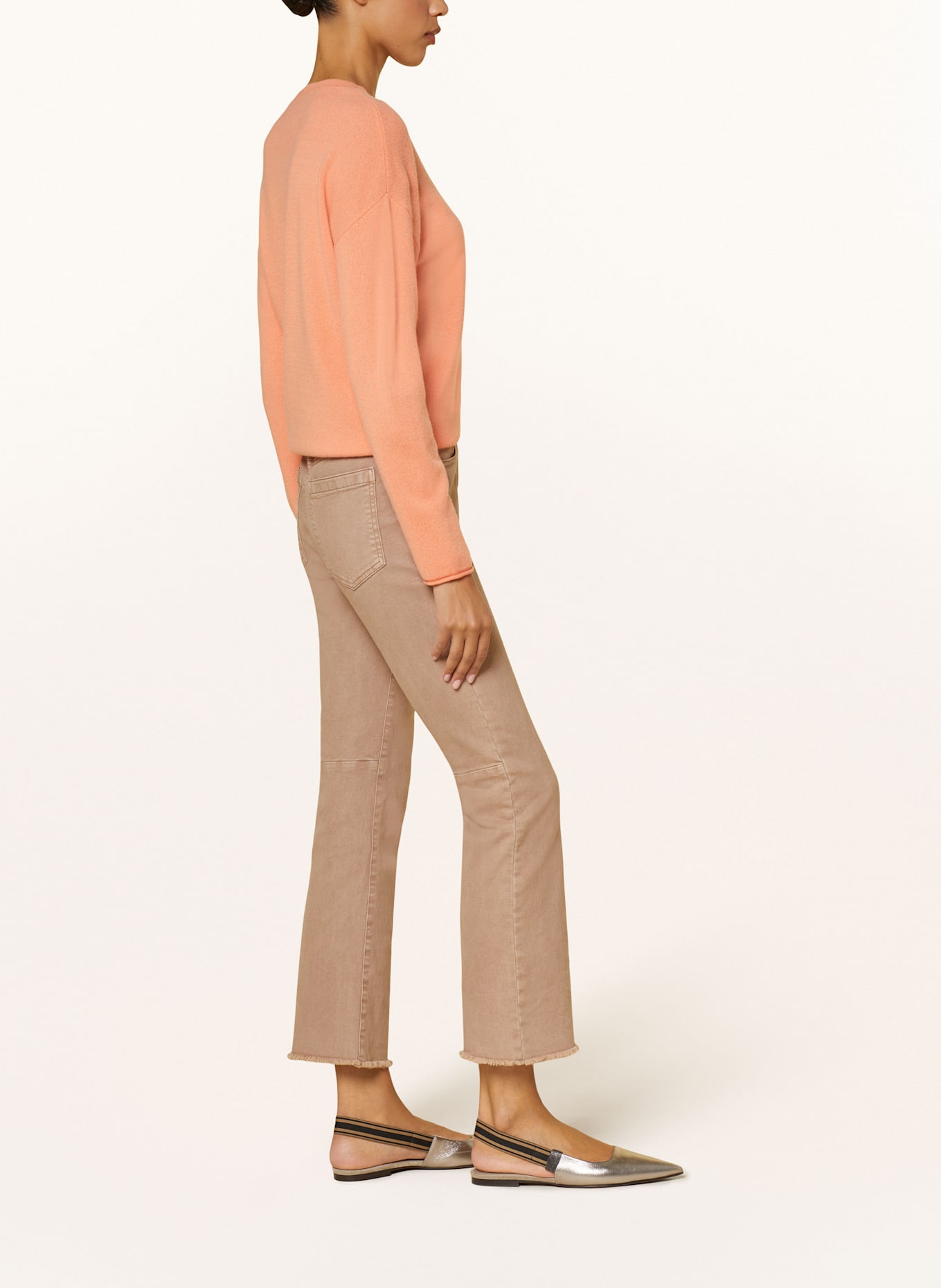 LUISA CERANO Flared Jeans EASY KICK: HELLBRAUN
