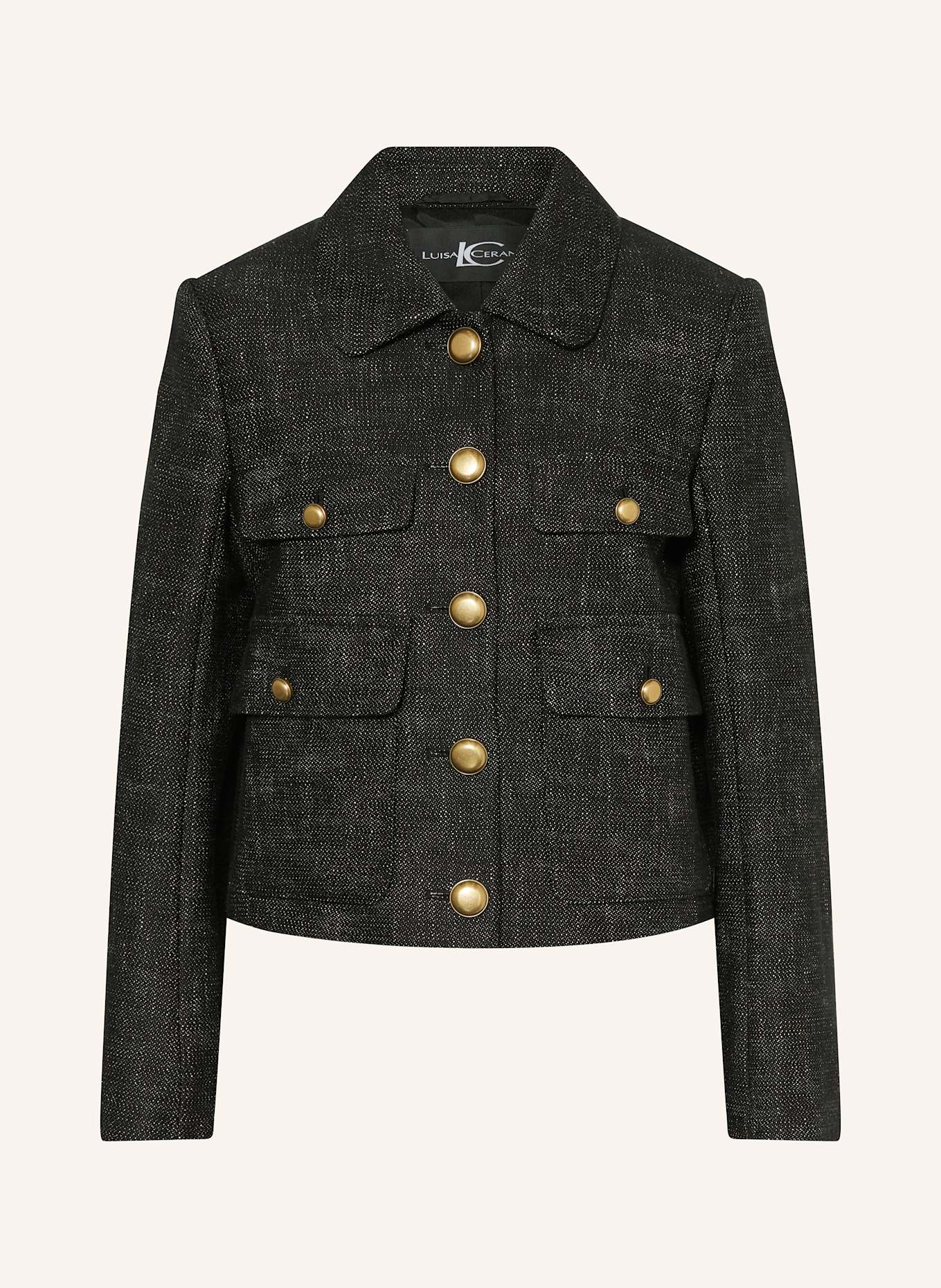 LUISA CERANO Tweed-Jacke: SCHWARZ