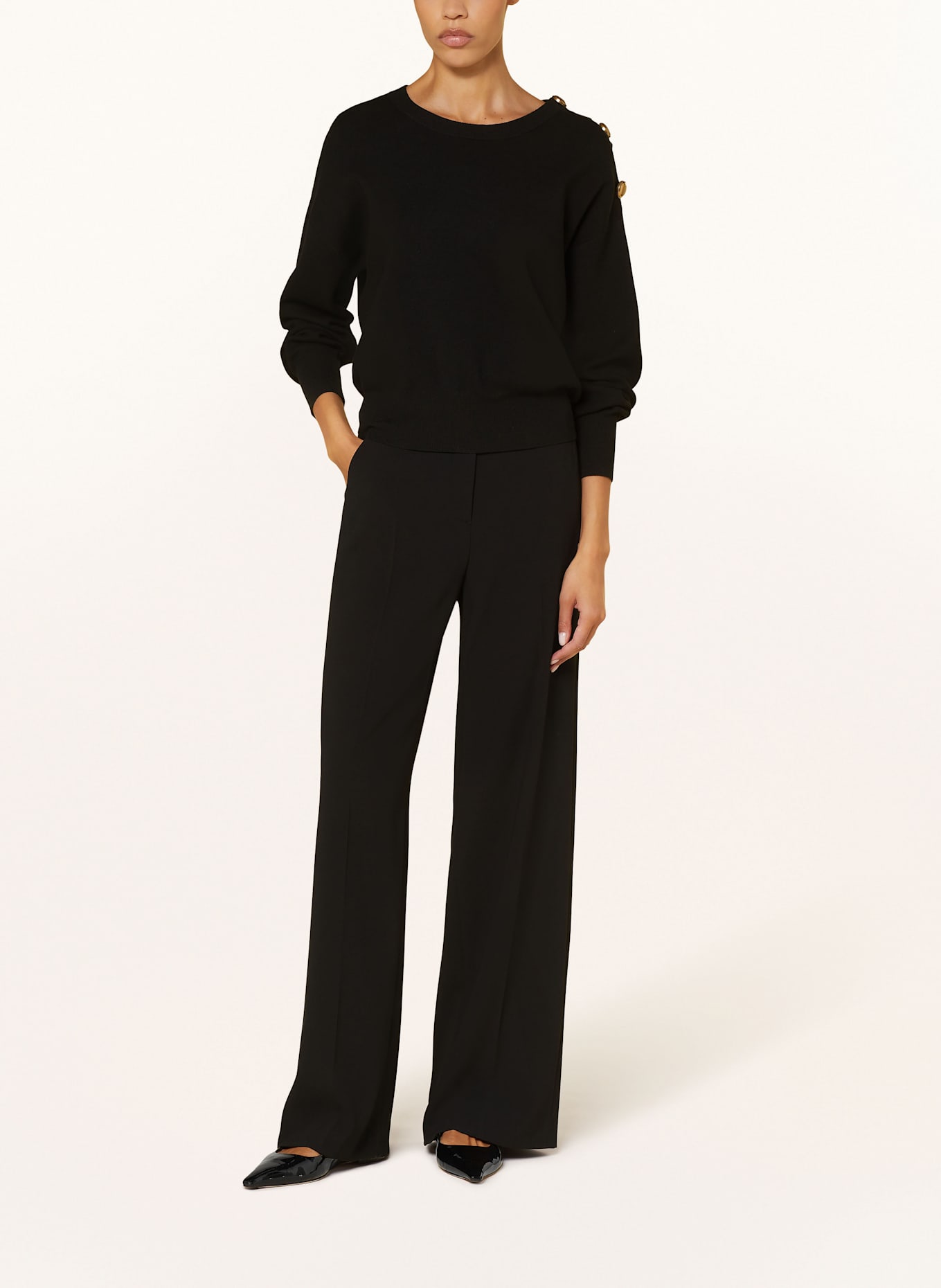 LUISA CERANO Marlene kalhoty: ČERNÁ