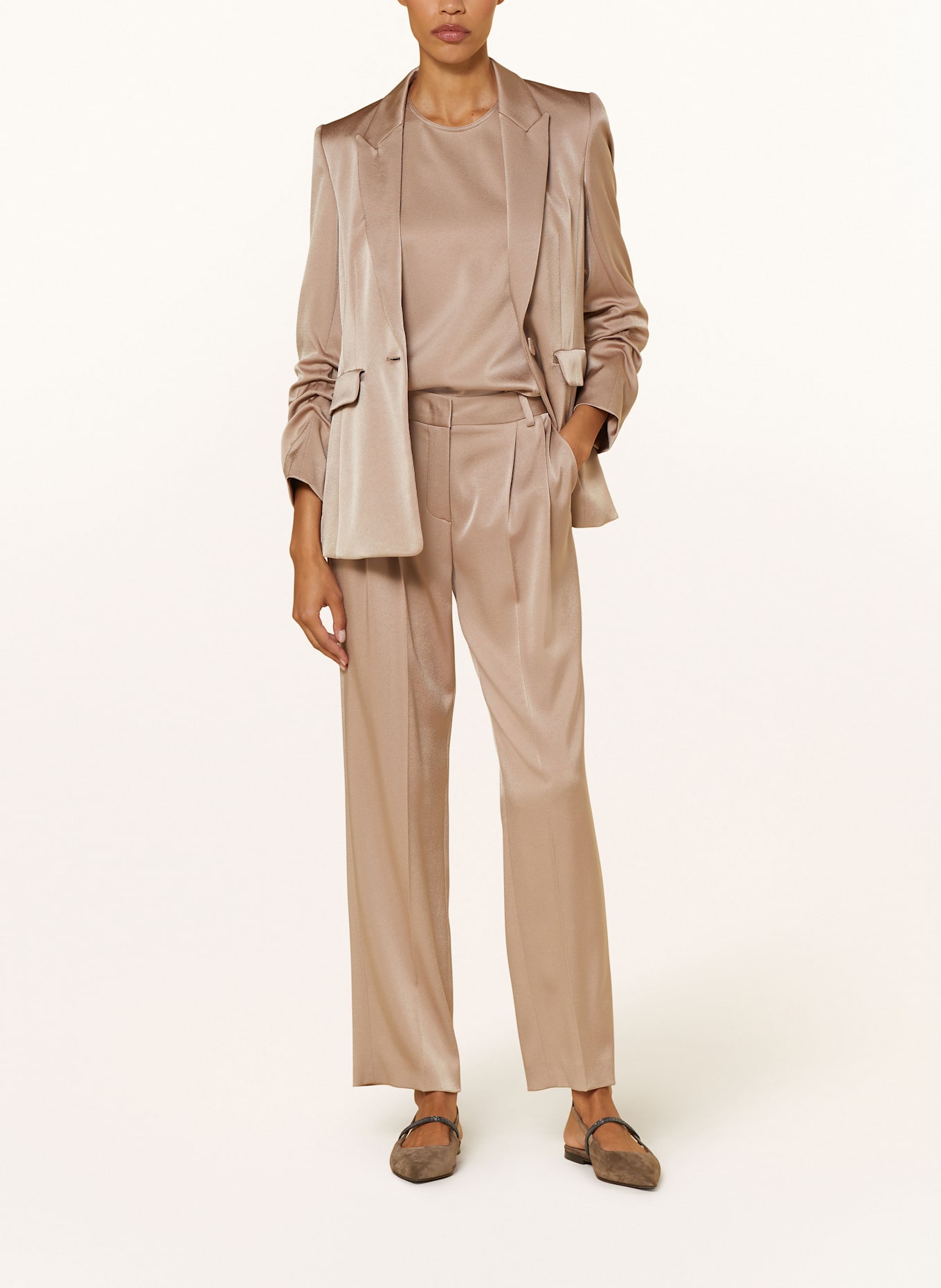 LUISA CERANO Wide leg trousers, Color: BEIGE (Image 2)