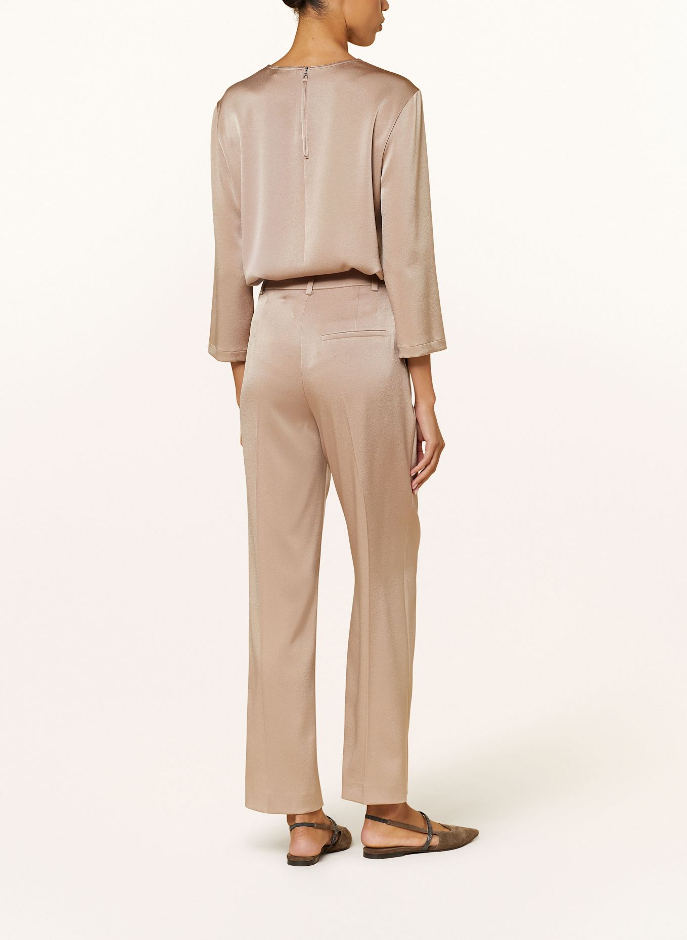 LUISA CERANO Wide leg trousers, Color: BEIGE (Image 3)