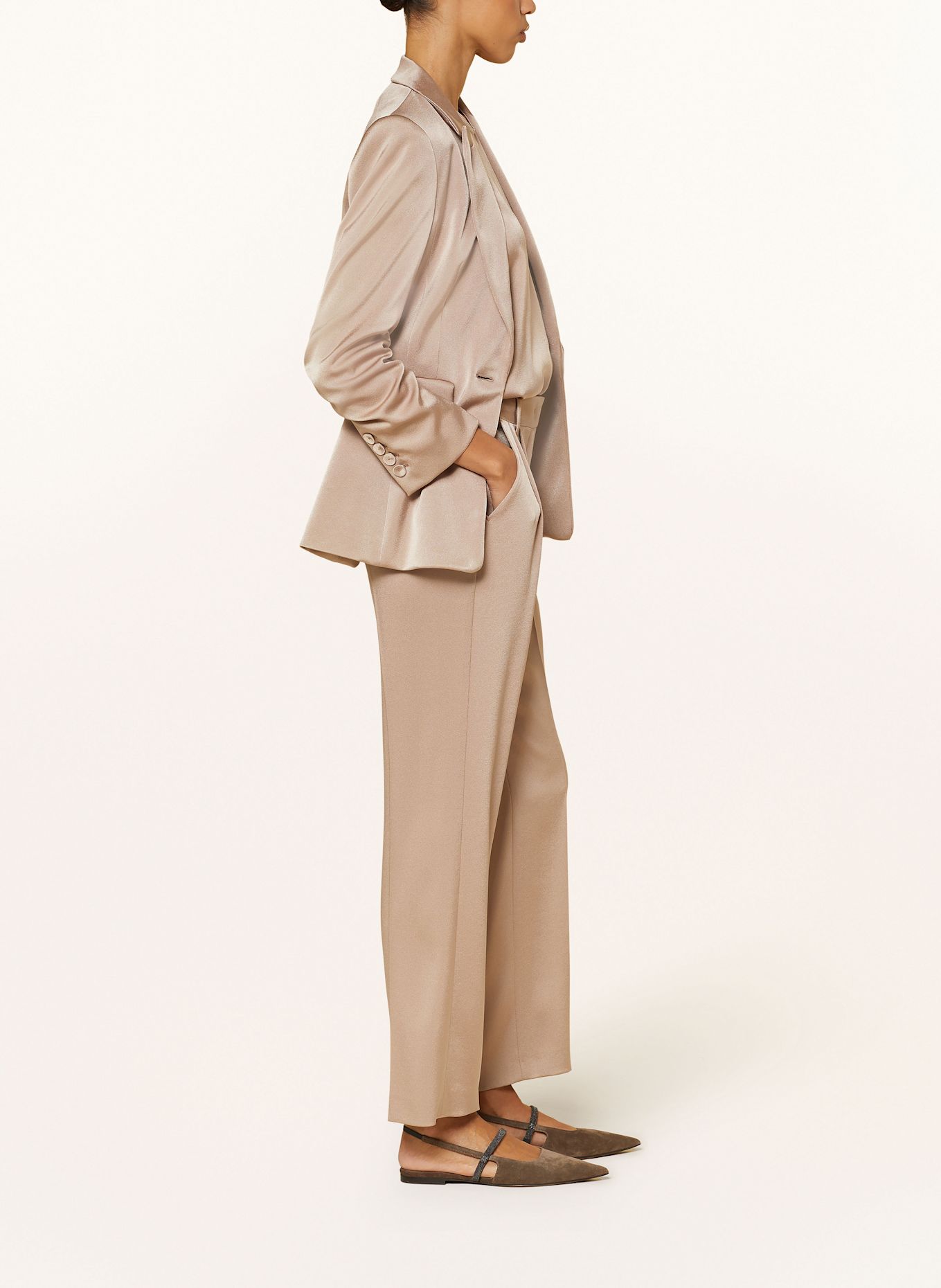 LUISA CERANO Wide leg trousers, Color: BEIGE (Image 4)