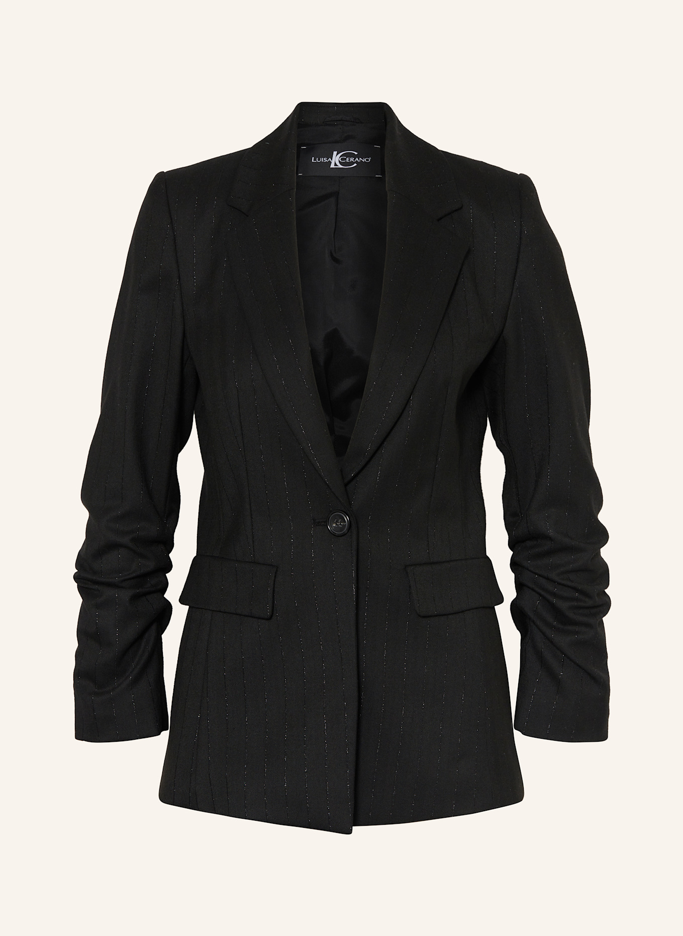 LUISA CERANO Blazer mit Glitzergarn: SCHWARZ