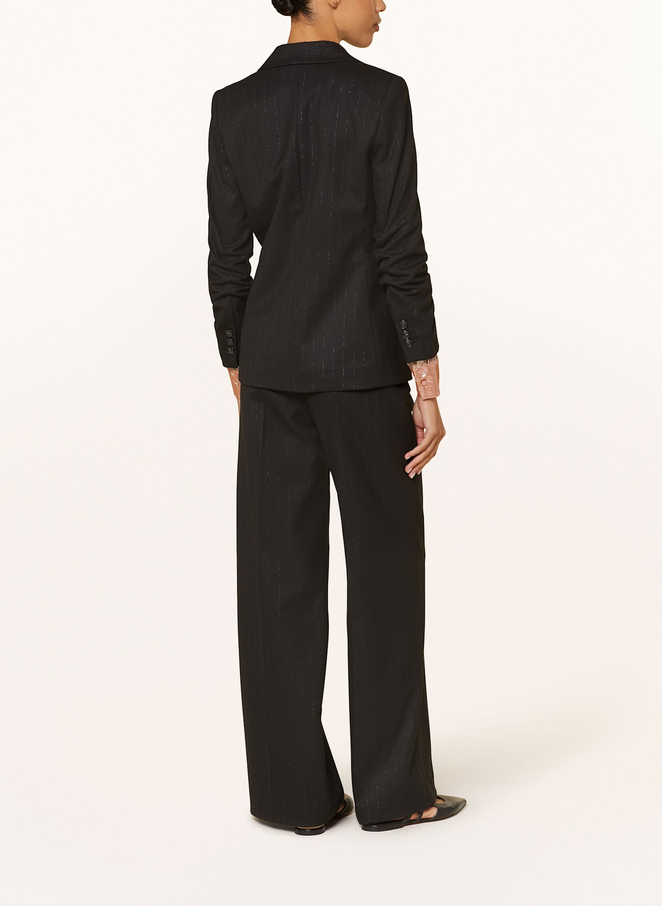 LUISA CERANO Blazer mit Glitzergarn: SCHWARZ