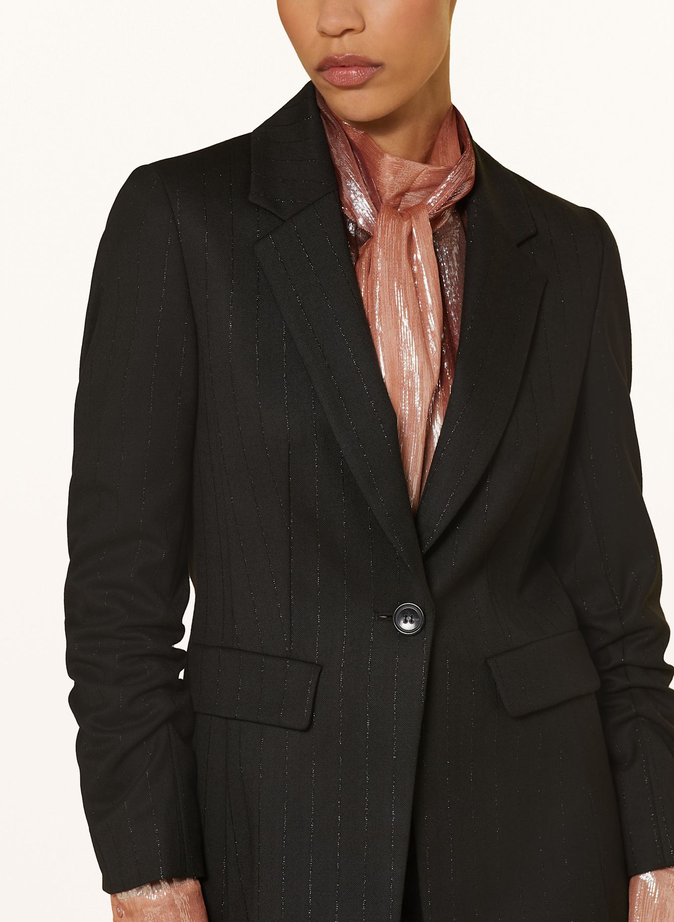 LUISA CERANO Blazer mit Glitzergarn: SCHWARZ