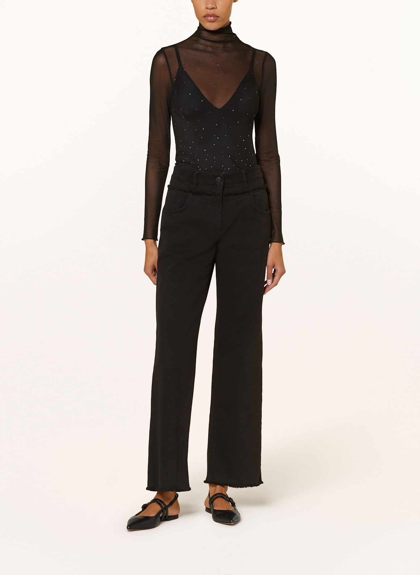 LUISA CERANO Straight Jeans: SCHWARZ