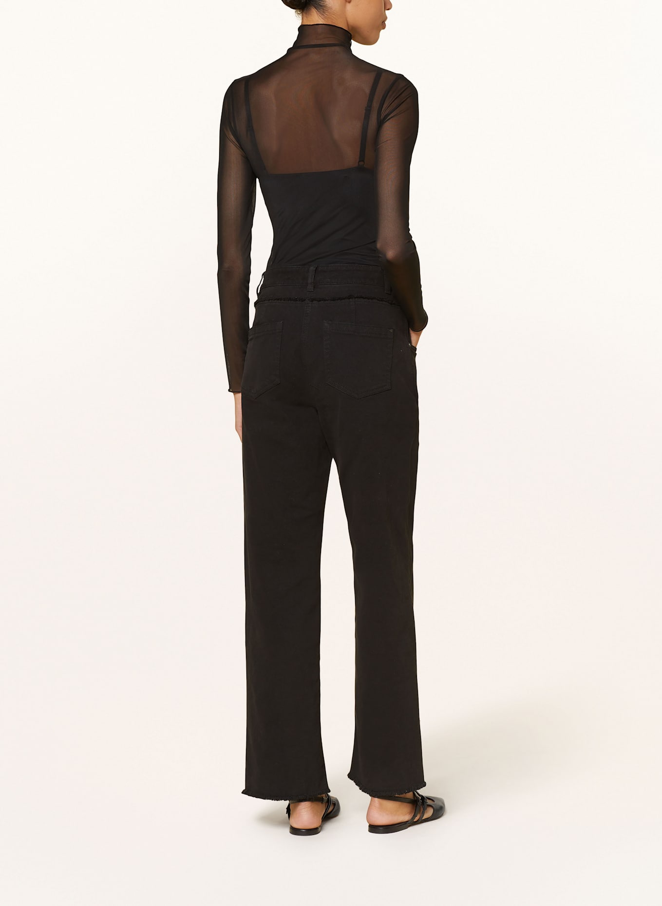 LUISA CERANO Straight Jeans: SCHWARZ