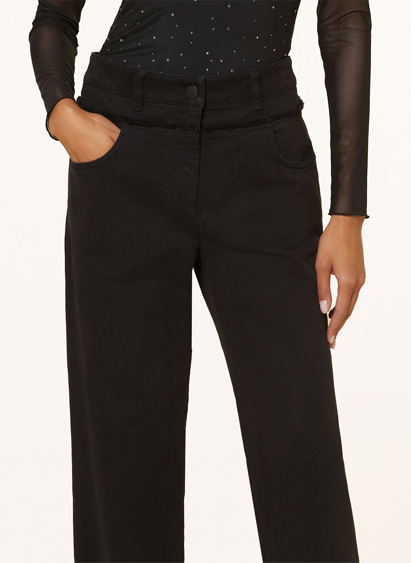 LUISA CERANO Straight Jeans: SCHWARZ
