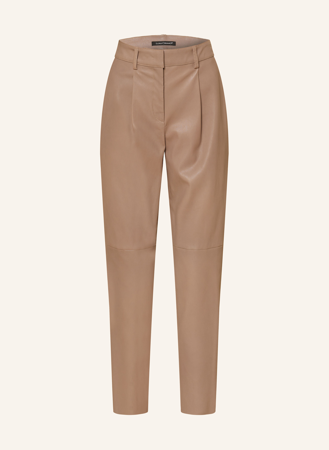 Leather peg trousers hot sale