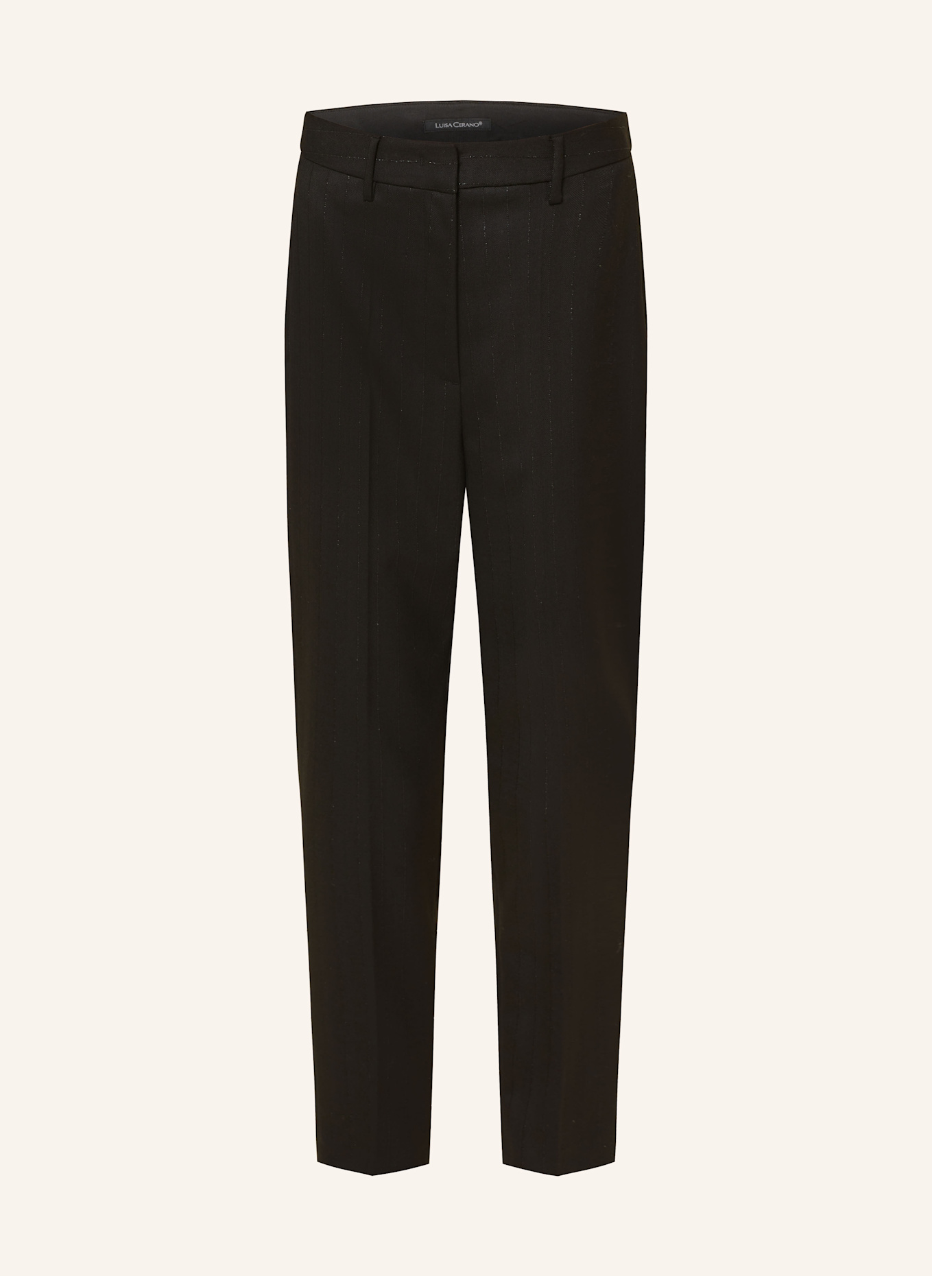 LUISA CERANO Spodnie z błyszczącą przędzą: CZARNY