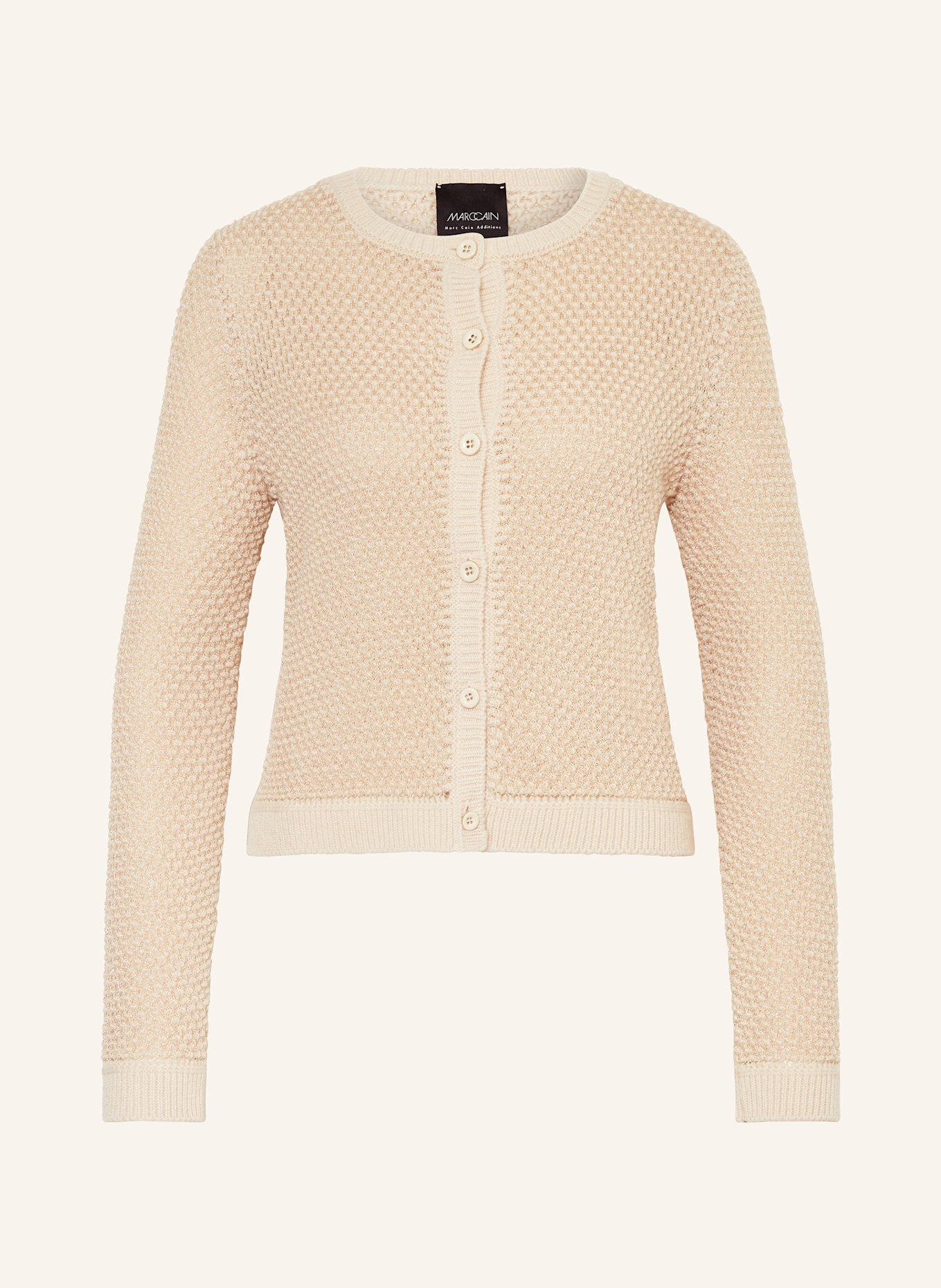 MARC CAIN Strickjacke mit Glitzergarn: GOLD