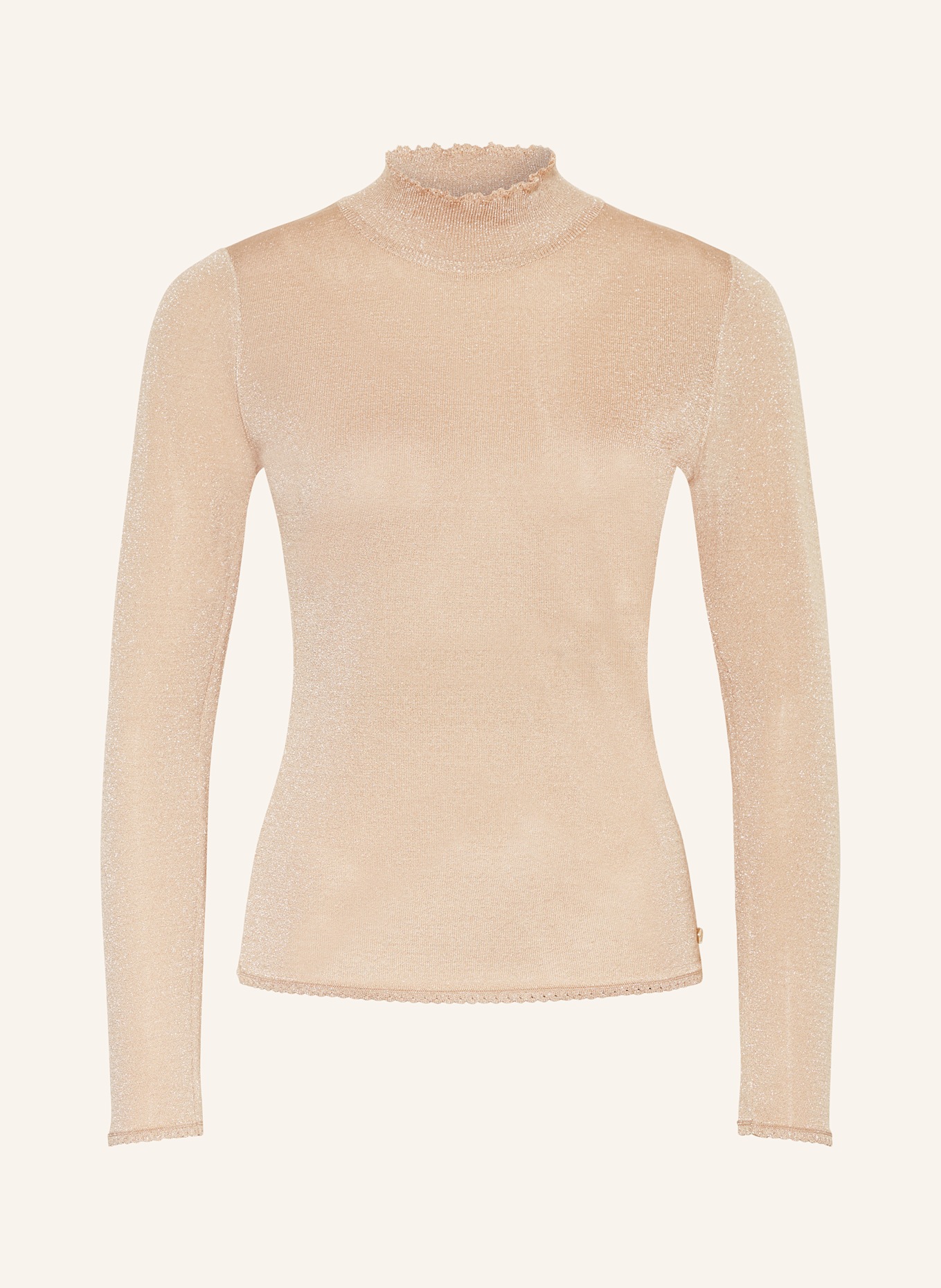 MARC CAIN Pullover mit Glitzergarn: GOLD