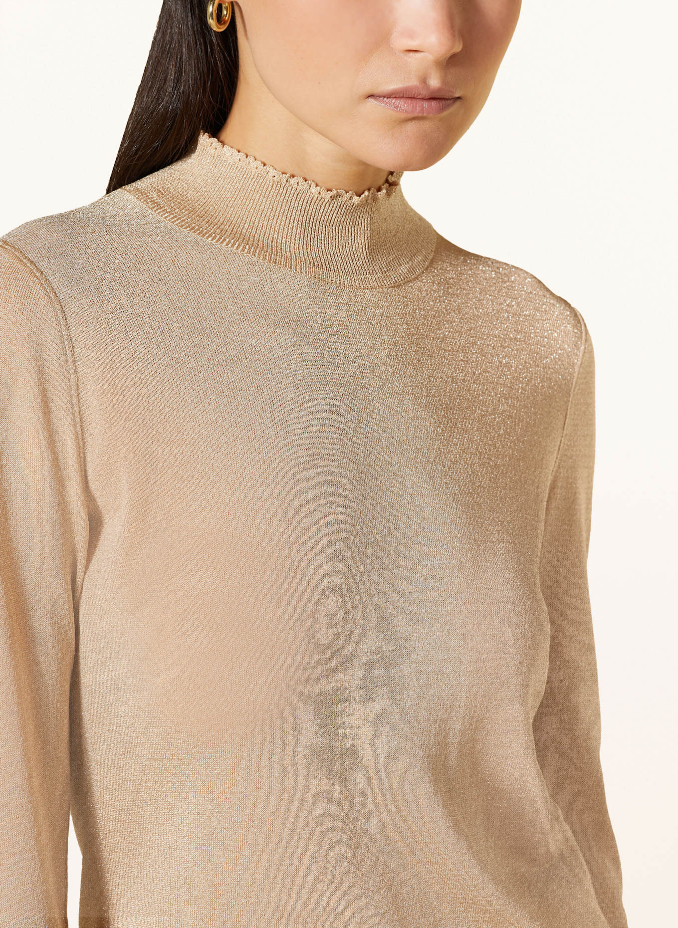 MARC CAIN Pullover mit Glitzergarn: GOLD