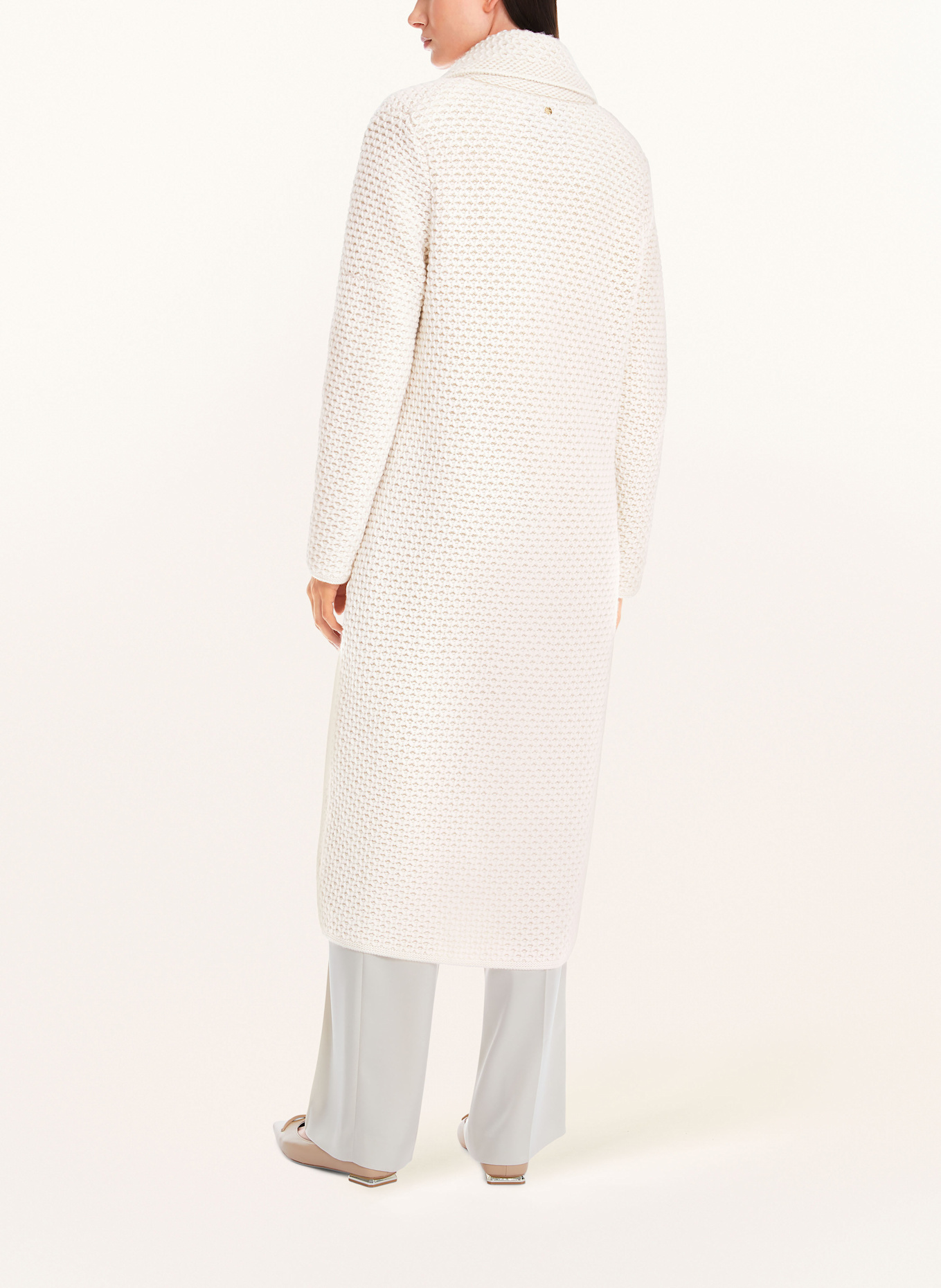 MARC CAIN Strickmantel mit Cashmere: ECRU