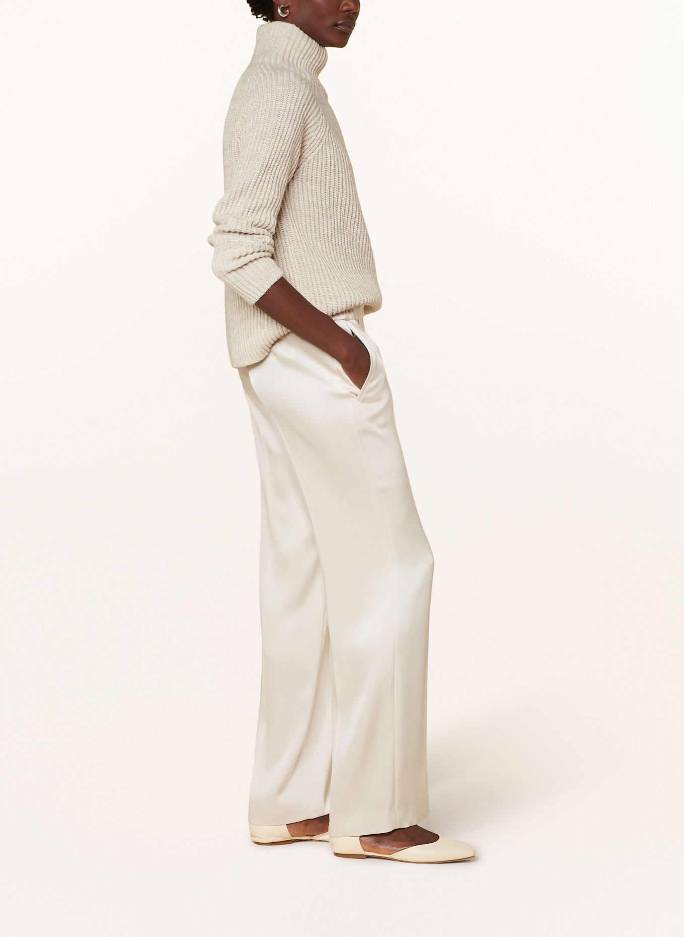 MARC CAIN Wide leg trousers WASHINGTON: BEIGE