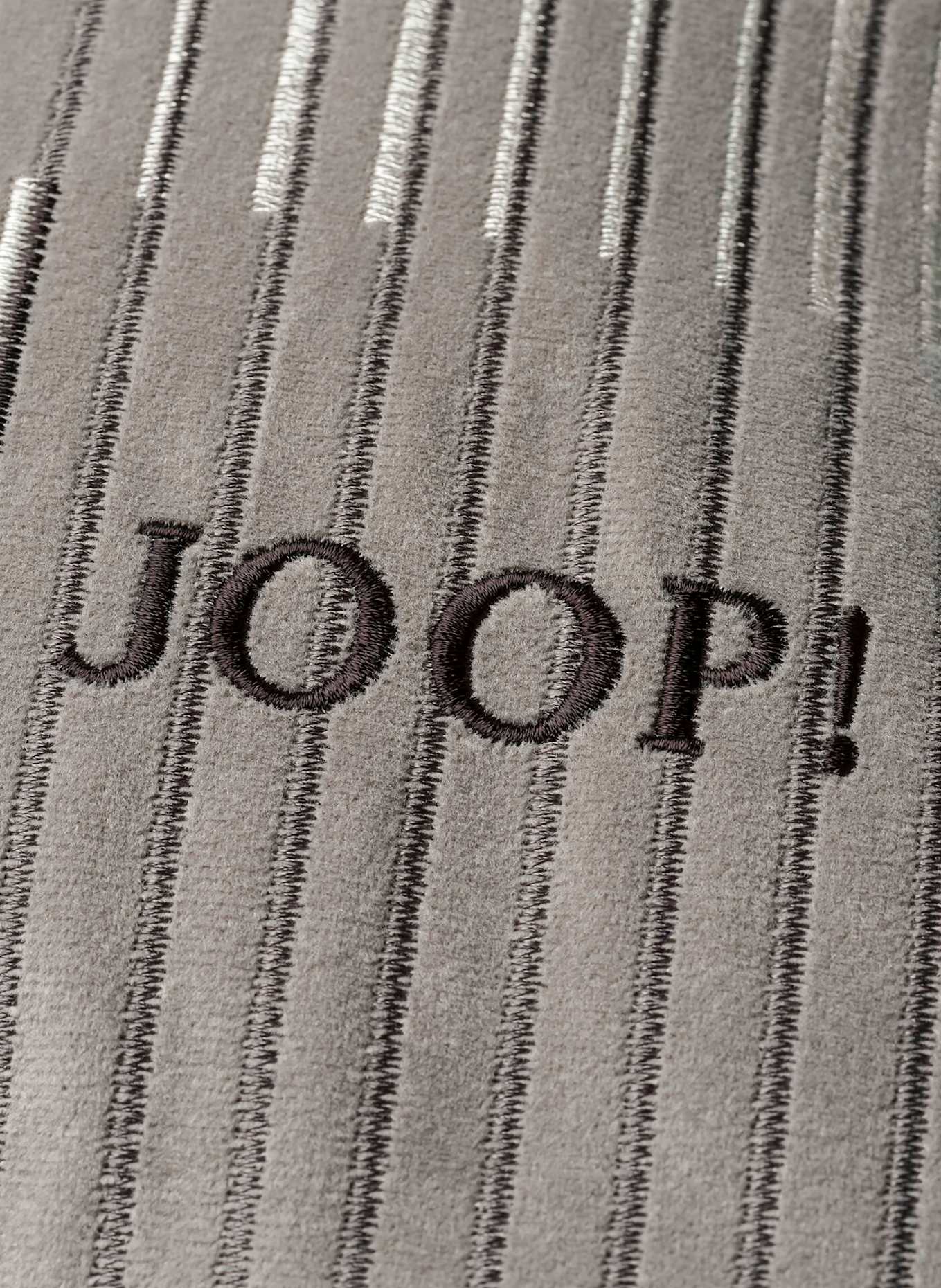 JOOP! Dekokissenhülle J!DIVIDED aus Samt: GRAU / SCHWARZ